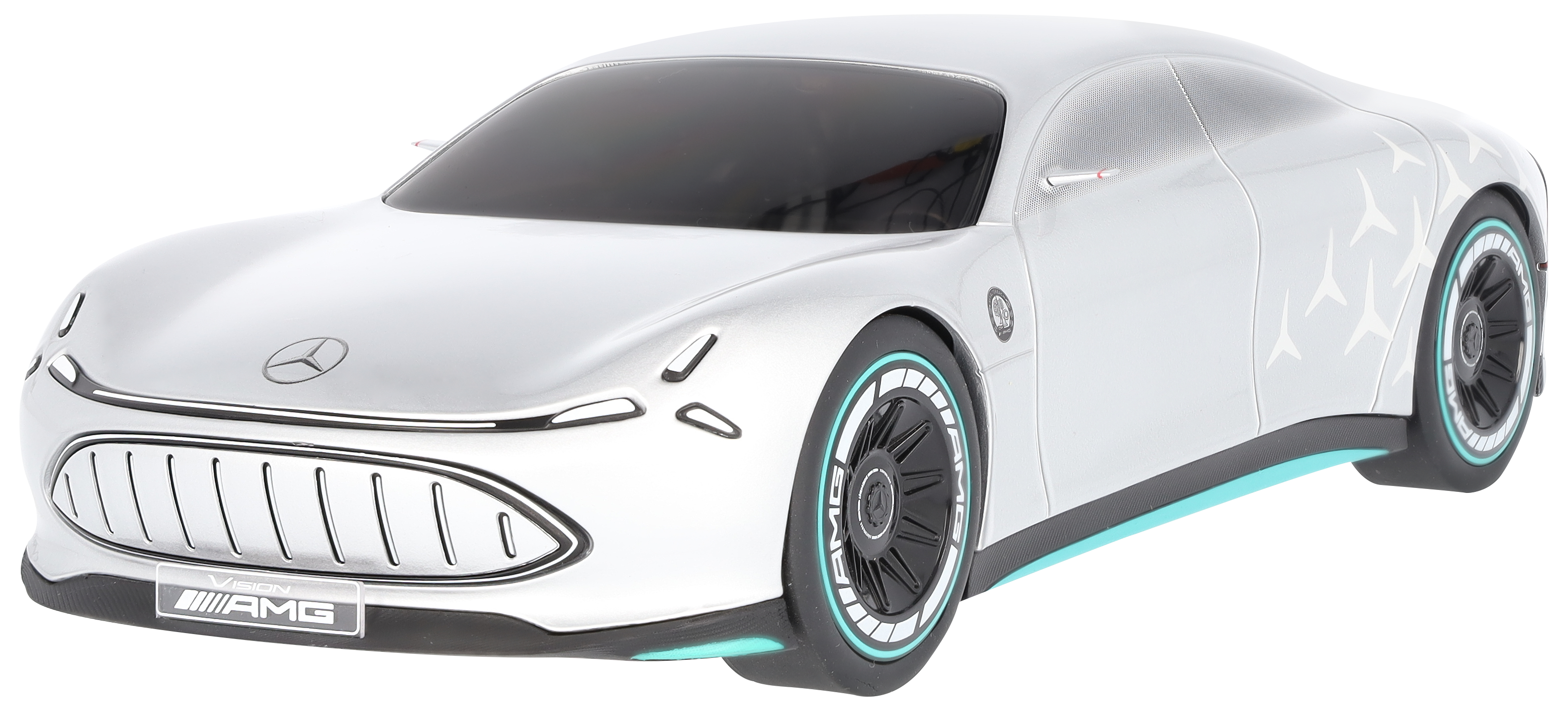 Vision AMG, Visningsbil - silver alubeam, NZG, 1:18