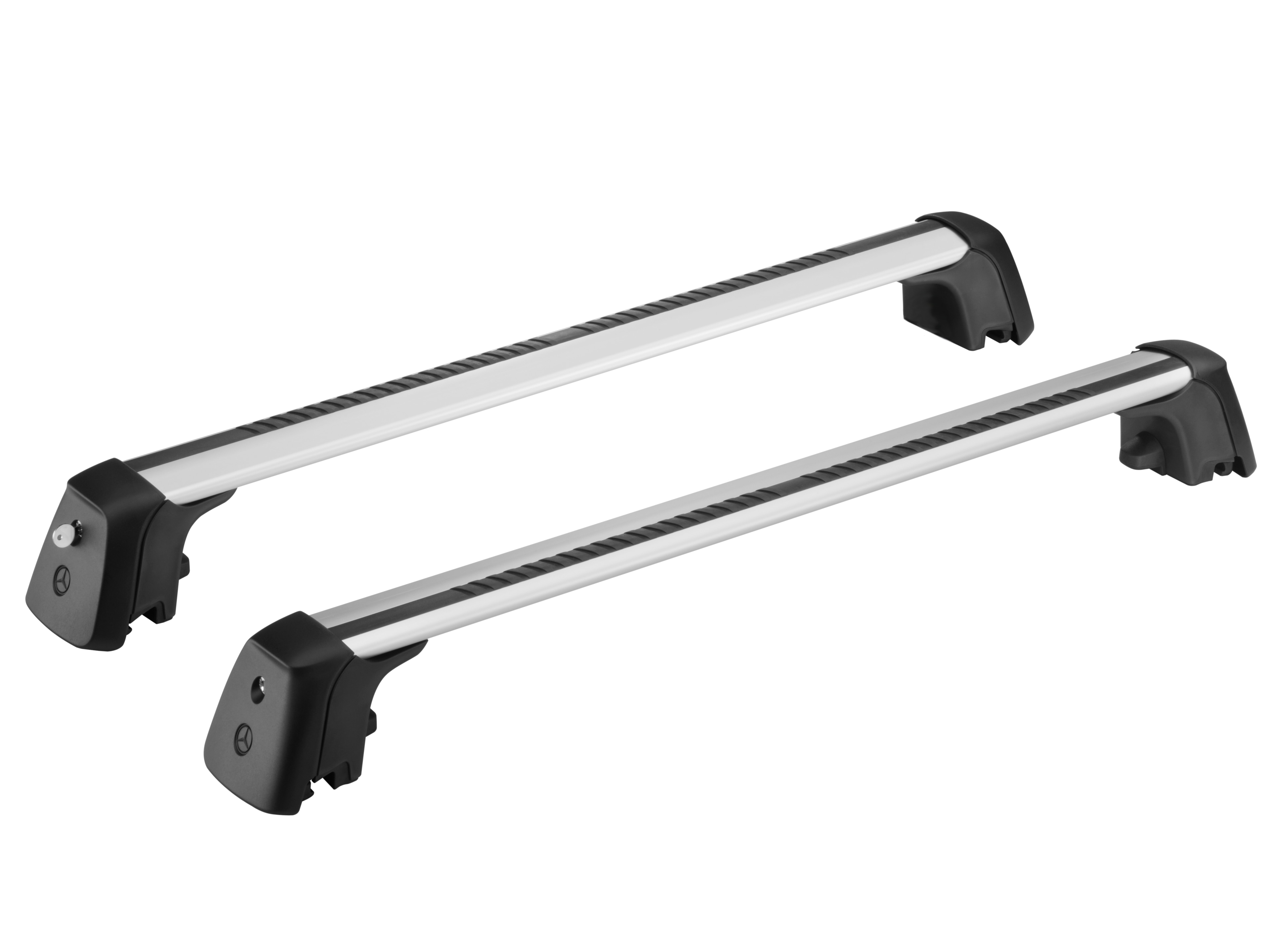 Relinghållare, 2-delad - Aluminium, svart-silver
