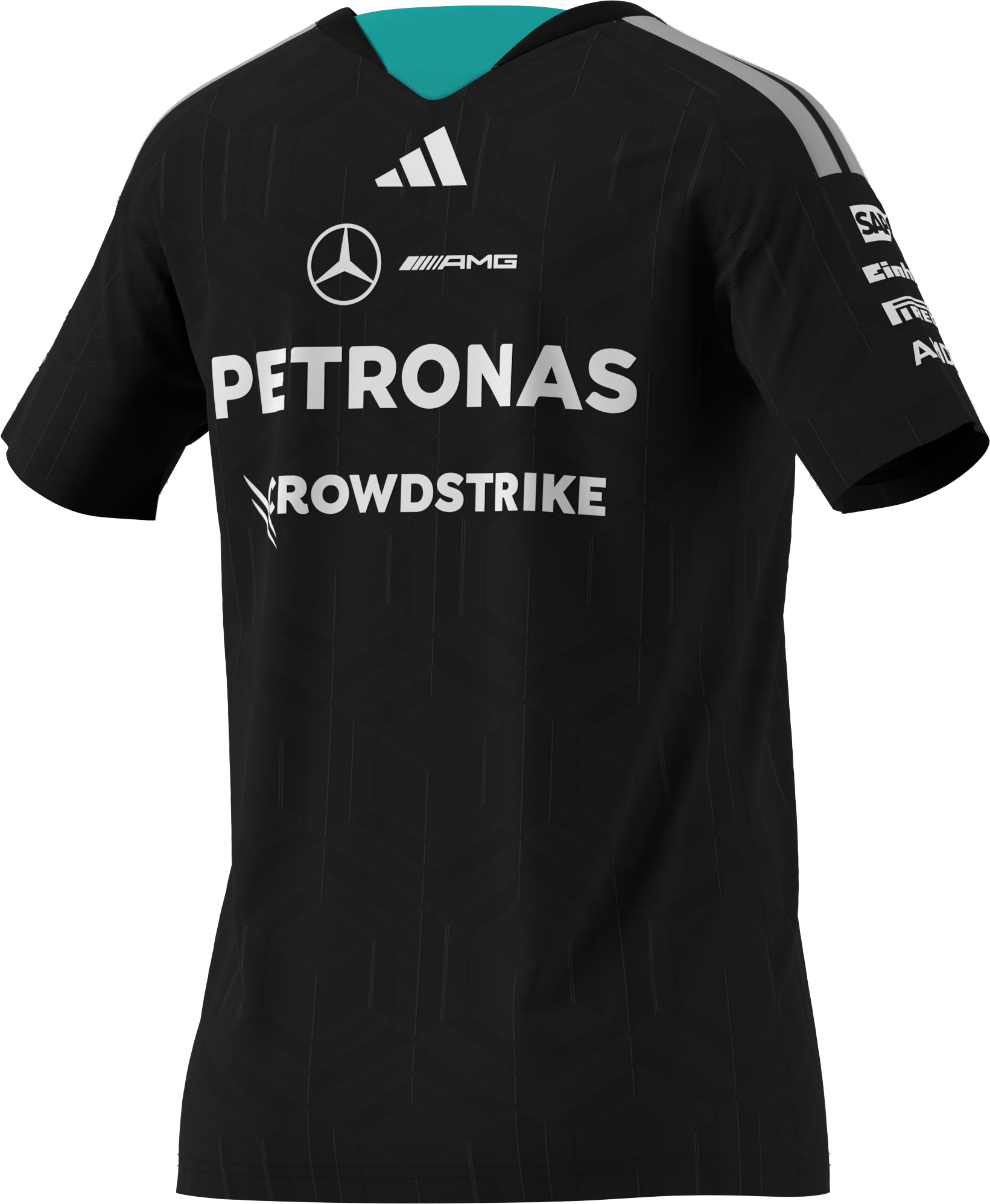 T-shirt dam, Förare, Mercedes-AMG F1 - svart, L