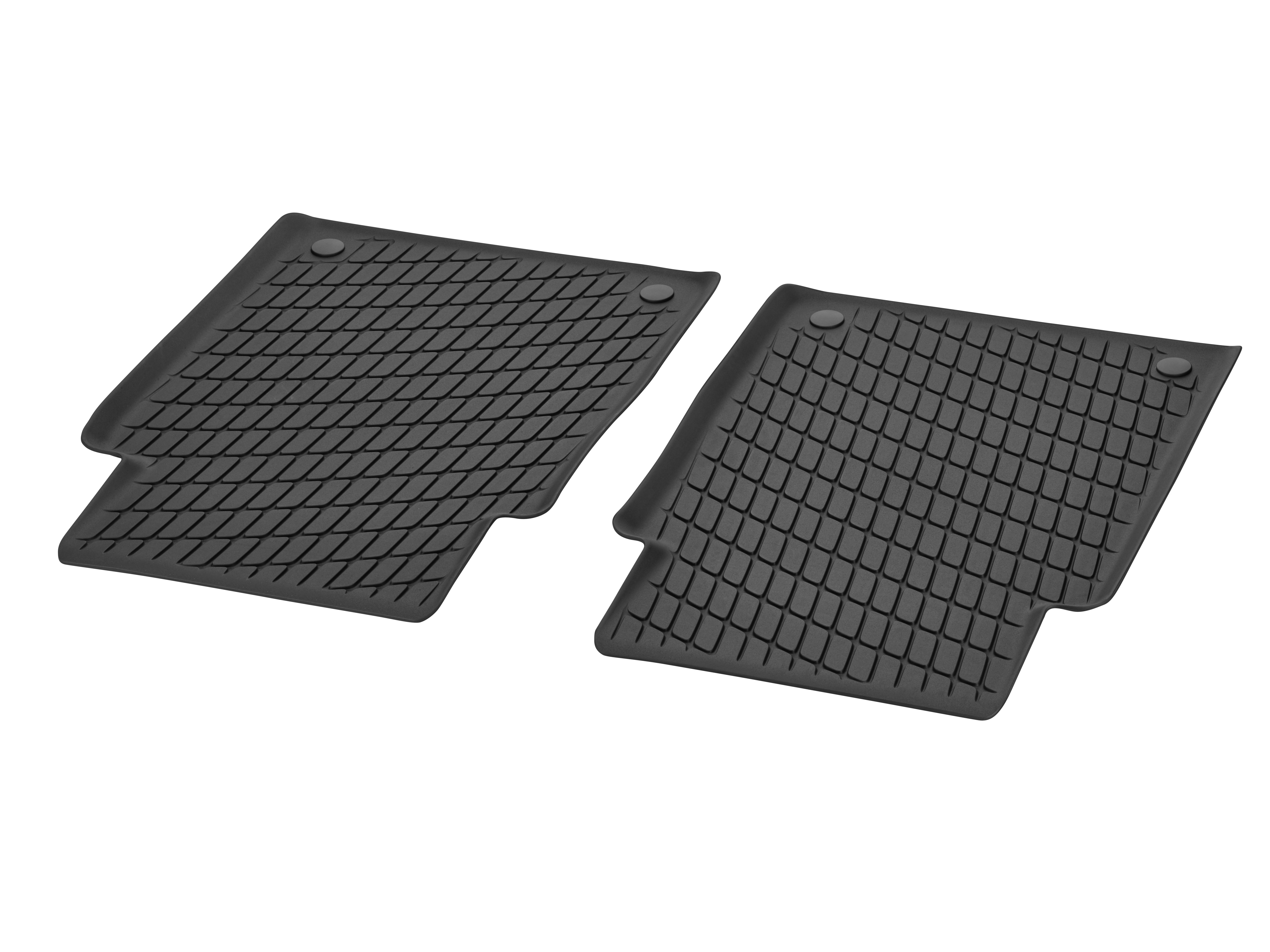 Allvädersmattor Dynamic Squares, Baksäte, 2-delad - Vänsterstyrda/högerstyrda bilar, svart