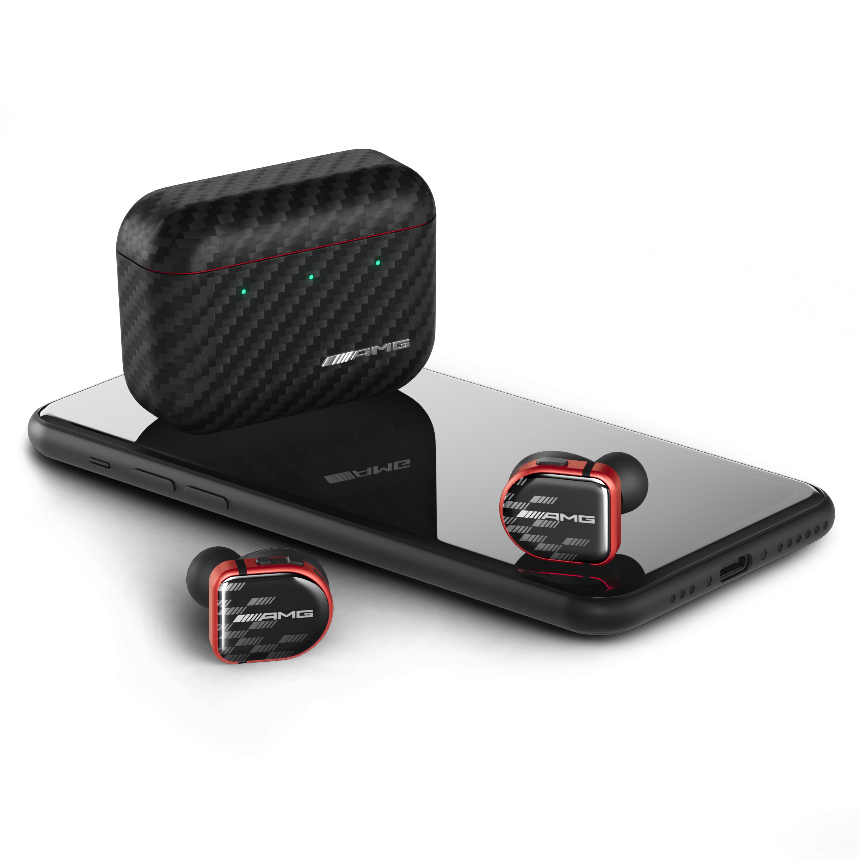 AMG In-Ear-hörlurar, MW08 Sport, trådlös - svart, Safirglas / Kevlar®fiber, Master & Dynamic