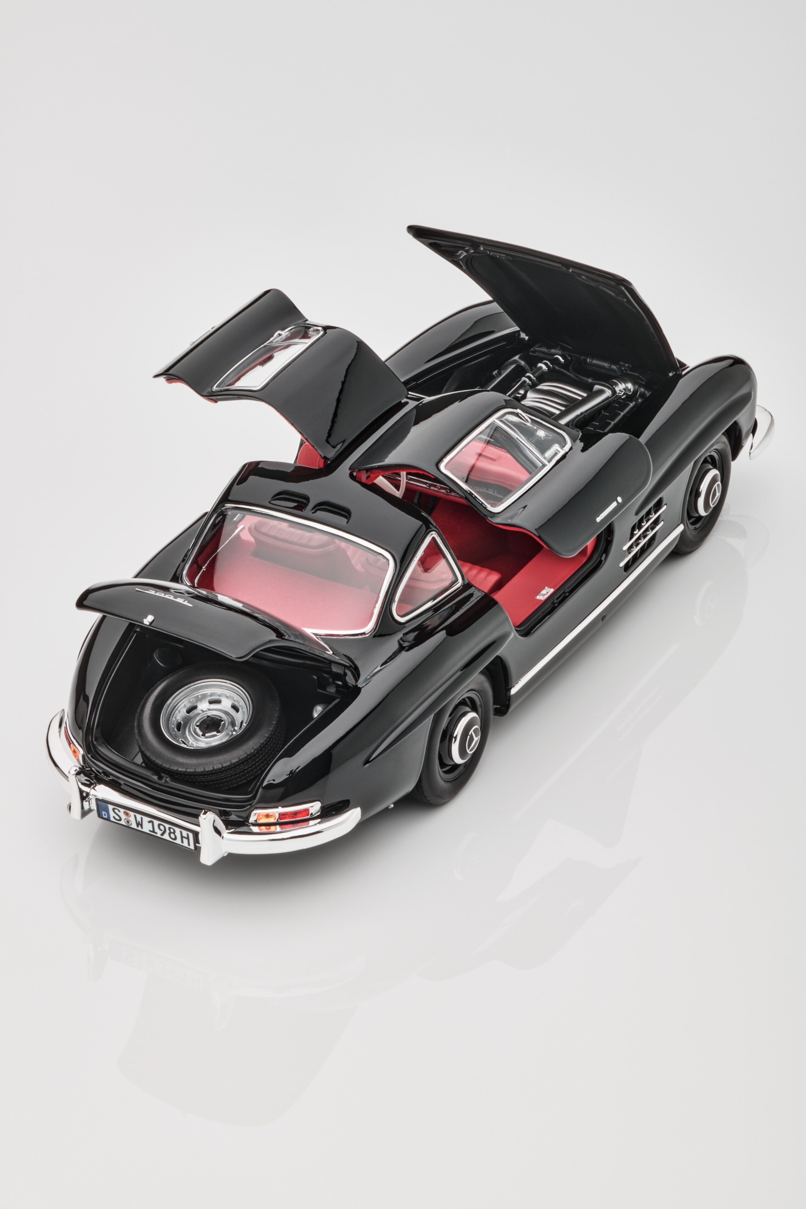 300 SL Coupé (1954–1963) W 198 - svart, Norev, 1:18