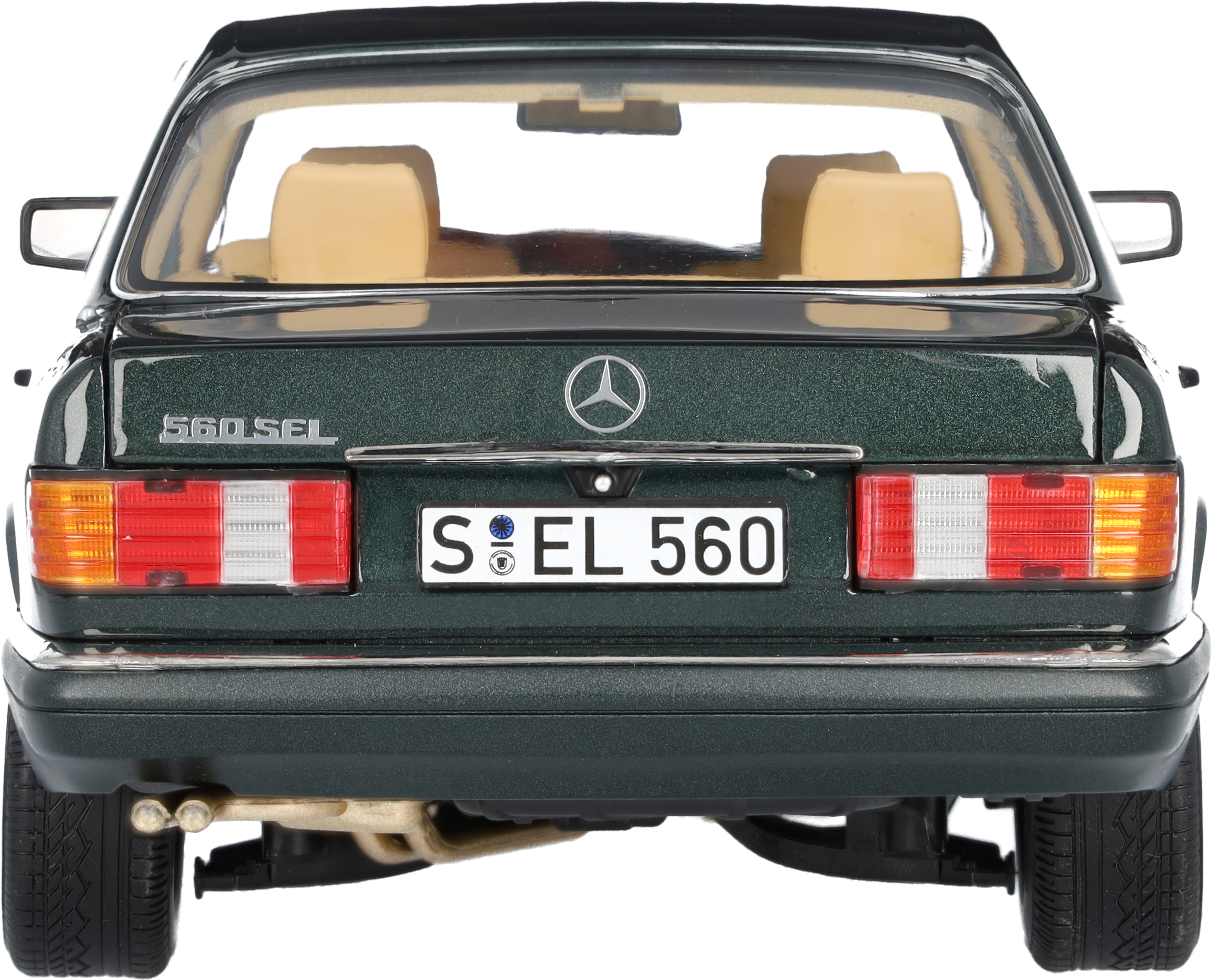 560 SEL V 126 (1985–1991) - malakitgrön, Norev, 1:18