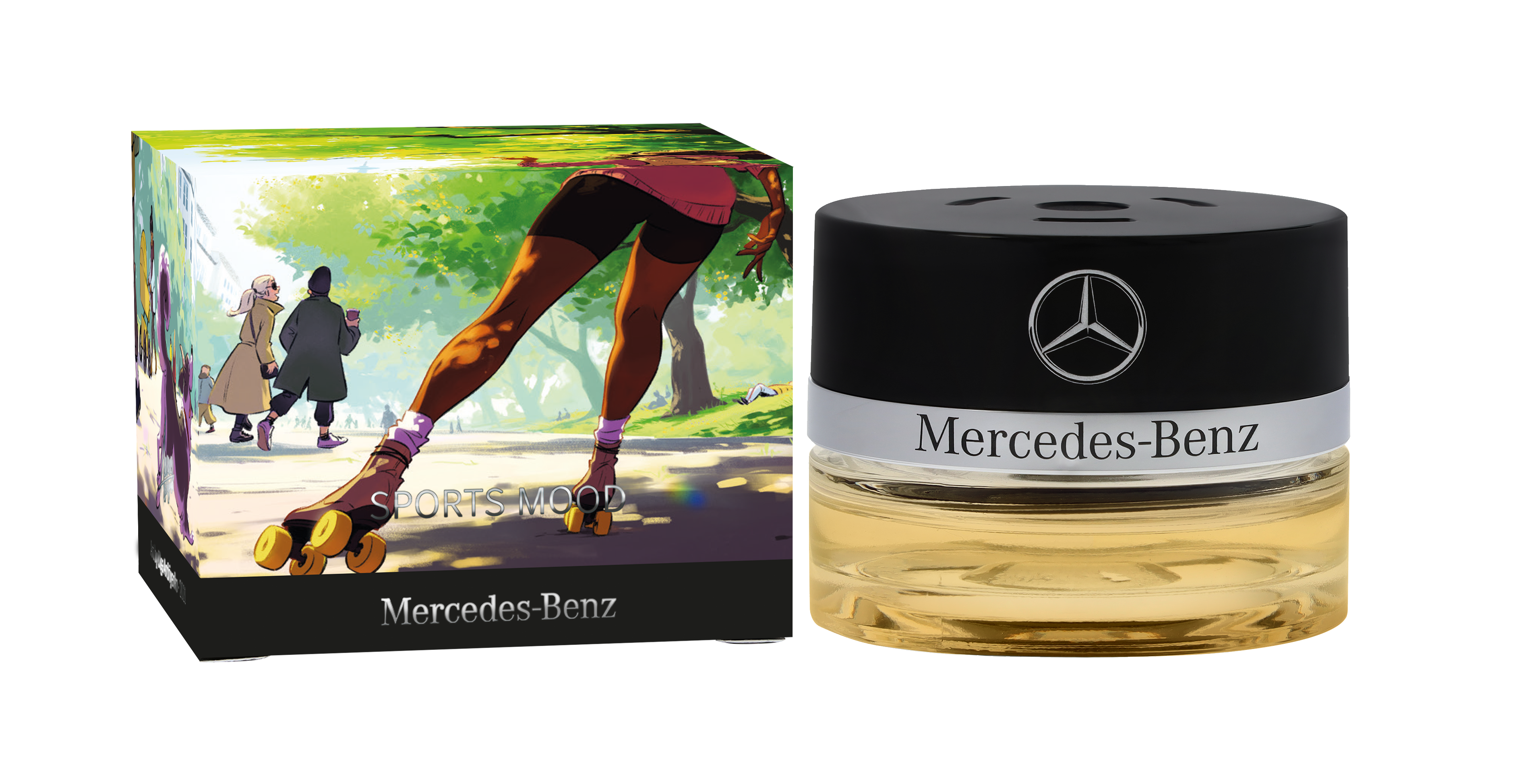 Parfymflaska, SPORTS MOOD - transparent / svart, Glas, 15 ml