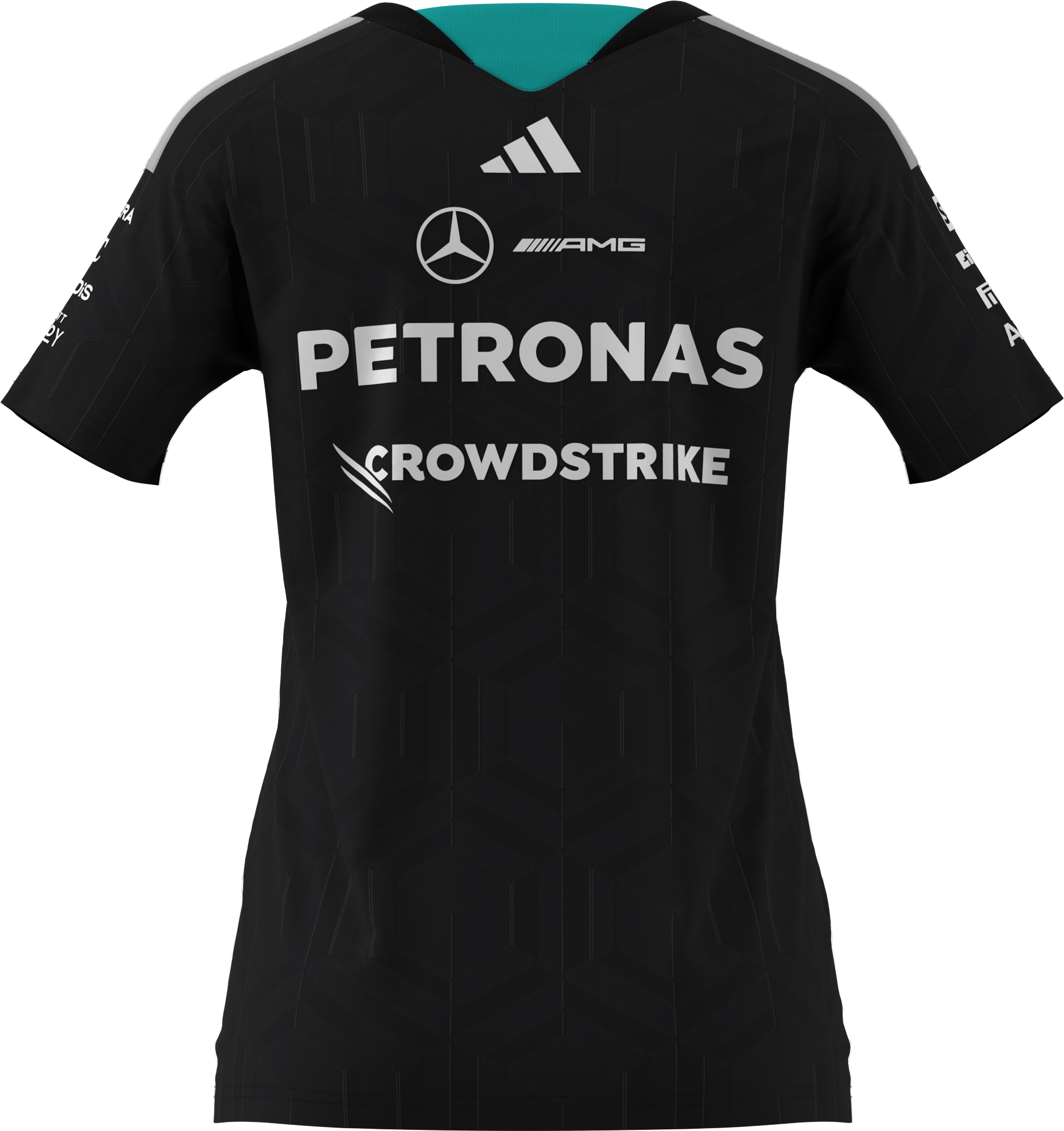 T-shirt dam, Förare, Mercedes-AMG F1 - svart, L