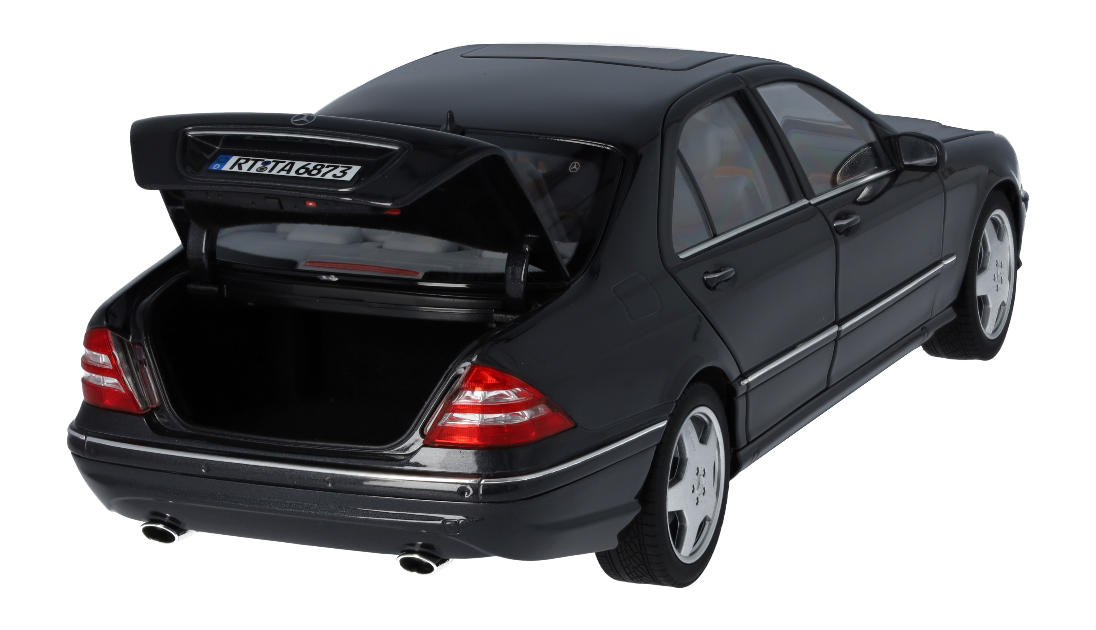 S 55 AMG, V220, (1999–2002) - tektitgrå, Norev, 1:18