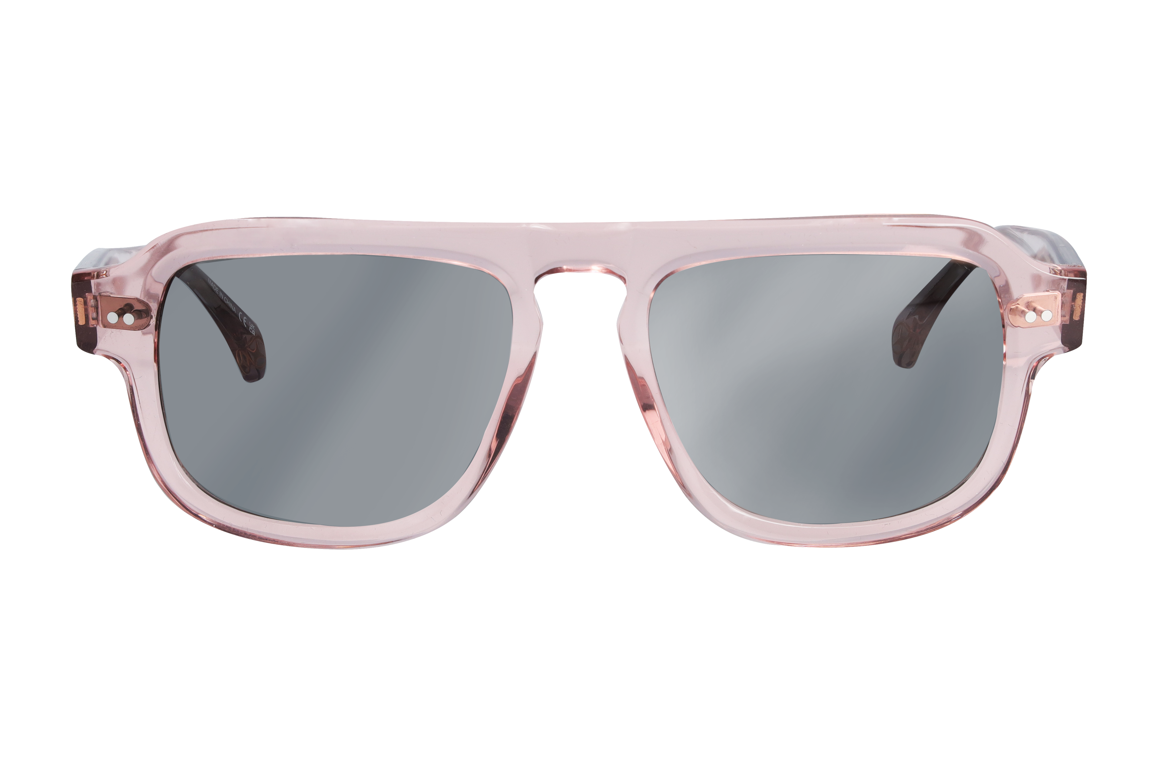 Solglasögon, Unisex - roséguld / bronsfärg, Acetat, transparent