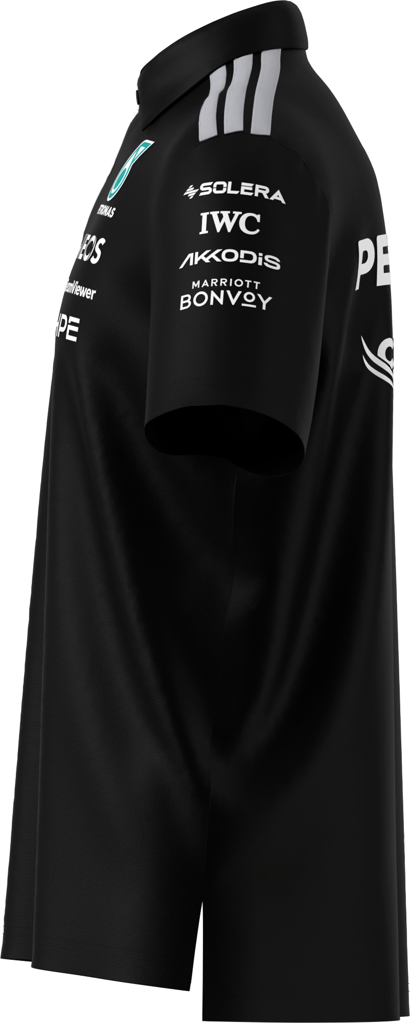 Pikétröja, herr, Team, Mercedes-AMG F1 - svart, XXL