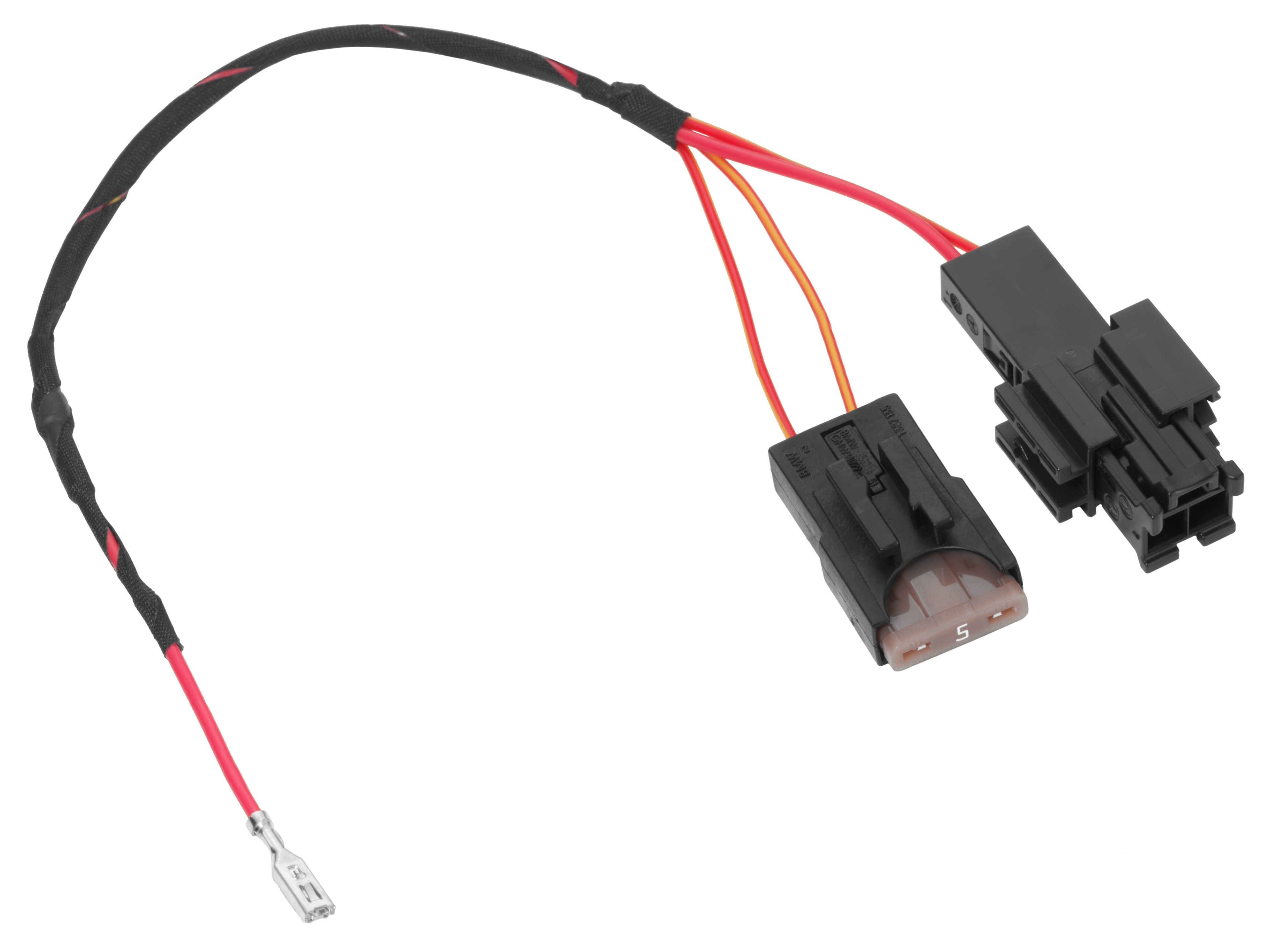 Mercedes-stjärna, belyst, Kabelsats, Y-kabel - Plast, svart / röd