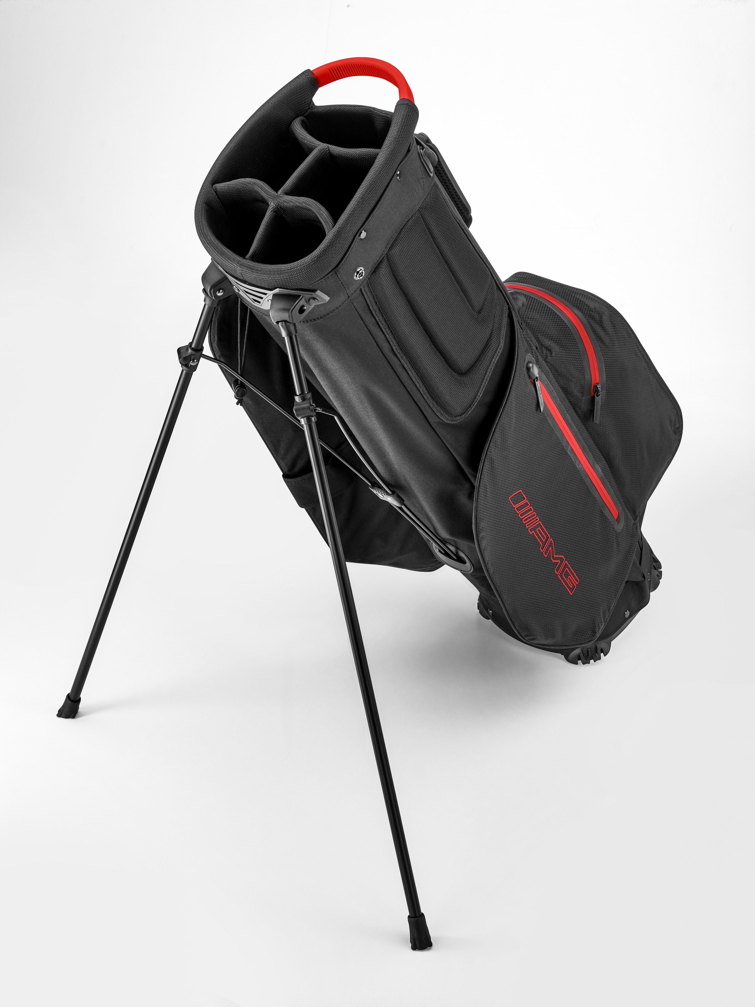 AMG golfbag - svart / röd, Polyamid