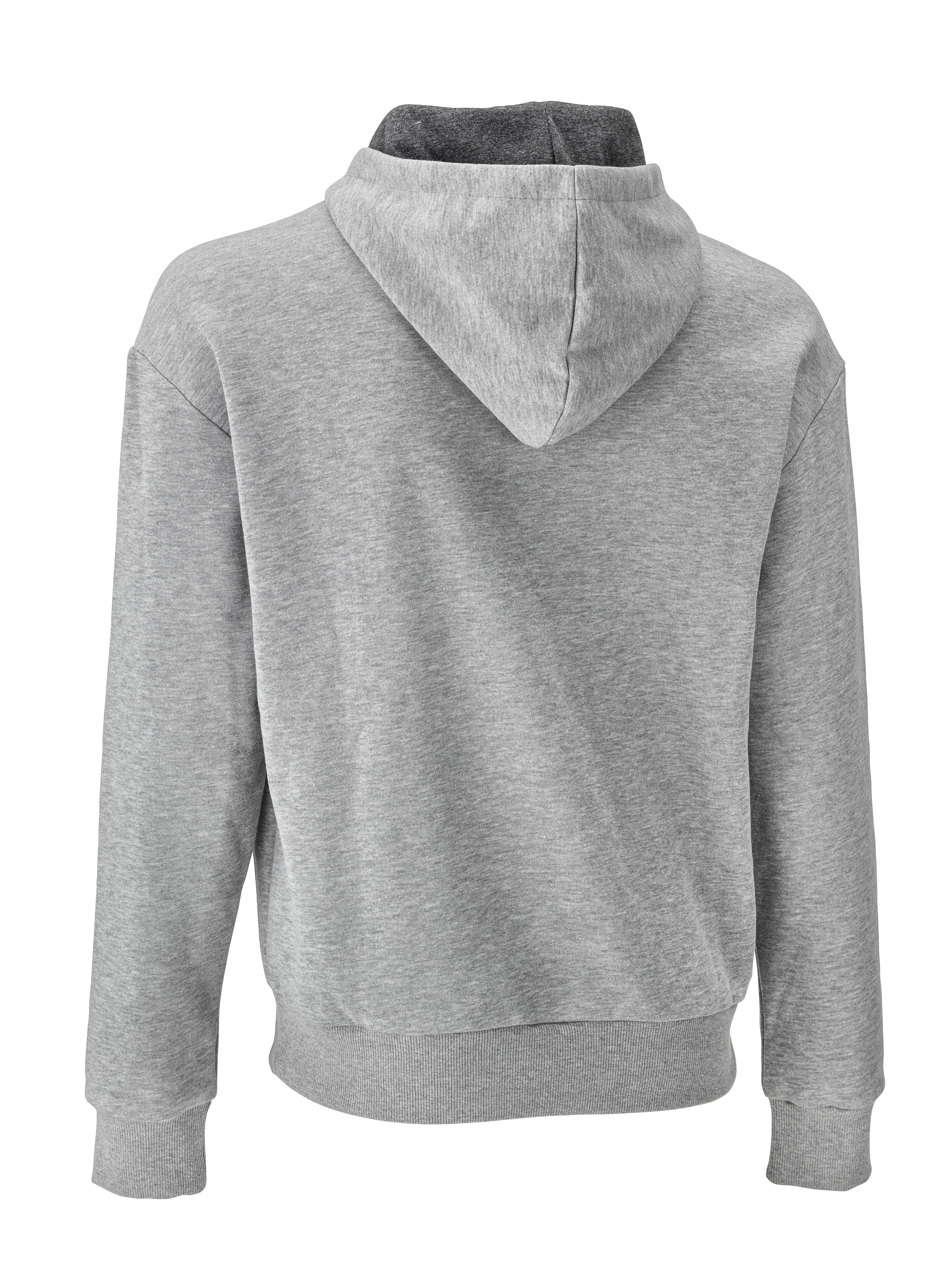 Huvtröja unisex - gråmelerad, XXL