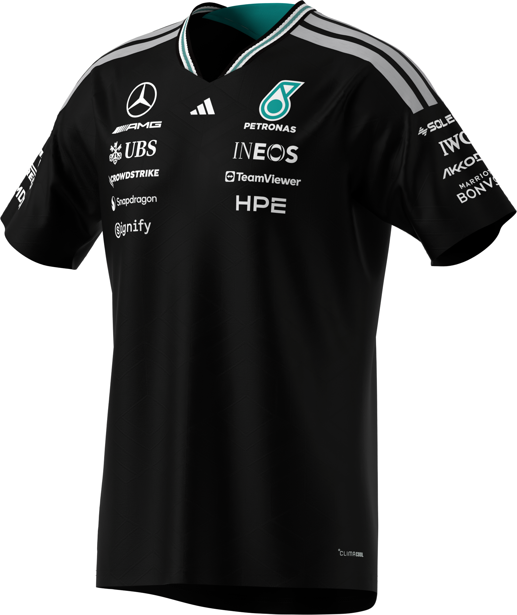 T-shirt herrar, Fahrer Authentic, Mercedes-AMG F1 - svart, S