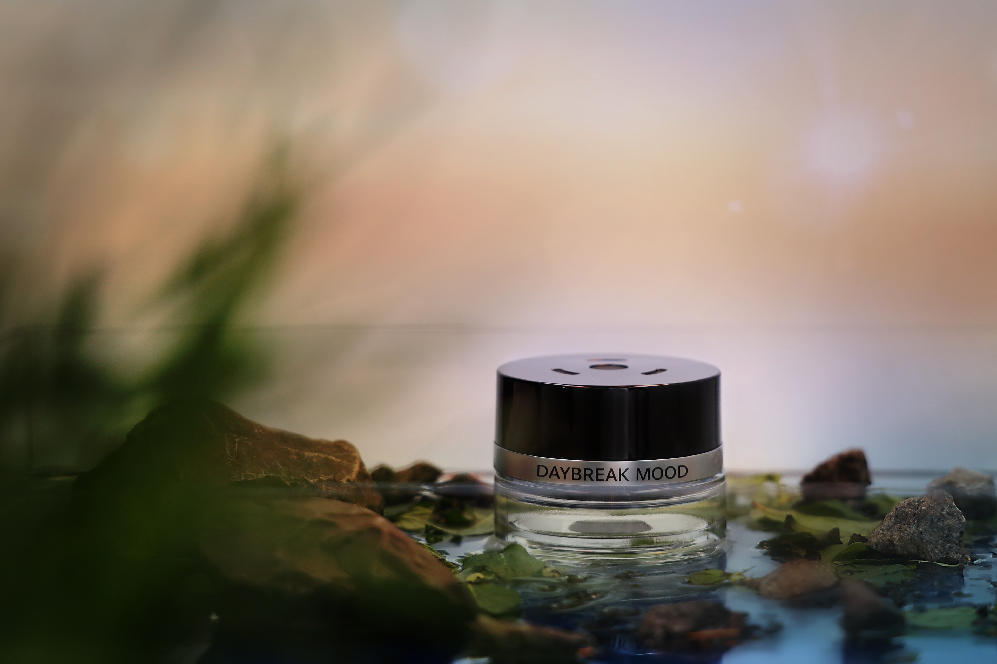 Parfymflaska, DAYBREAK MOOD - transparent / svart, Glas, 15 ml