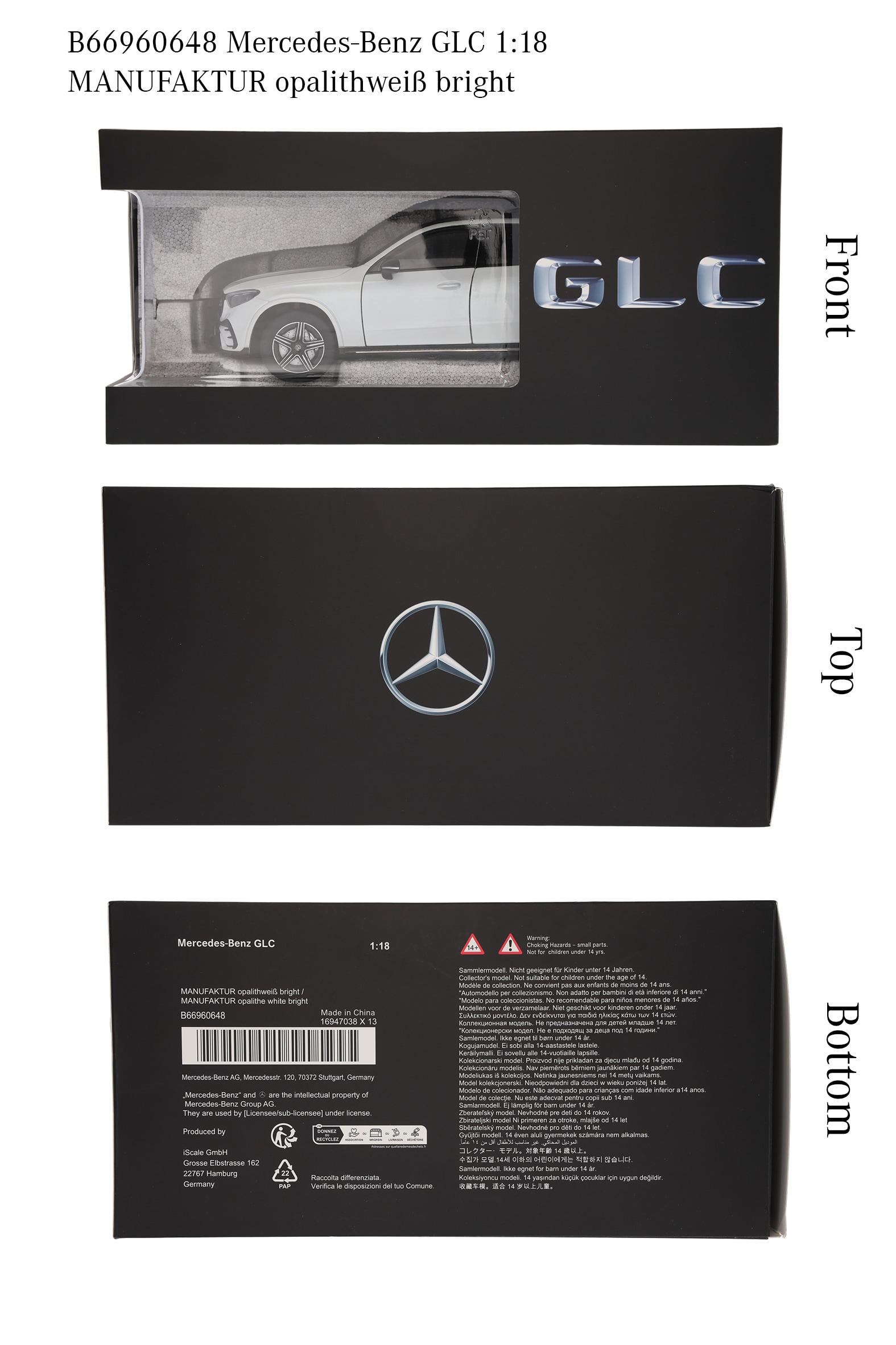GLC, AMG Line, X254 - MANUFAKTUR opalitvit bright, iScale, 1:18
