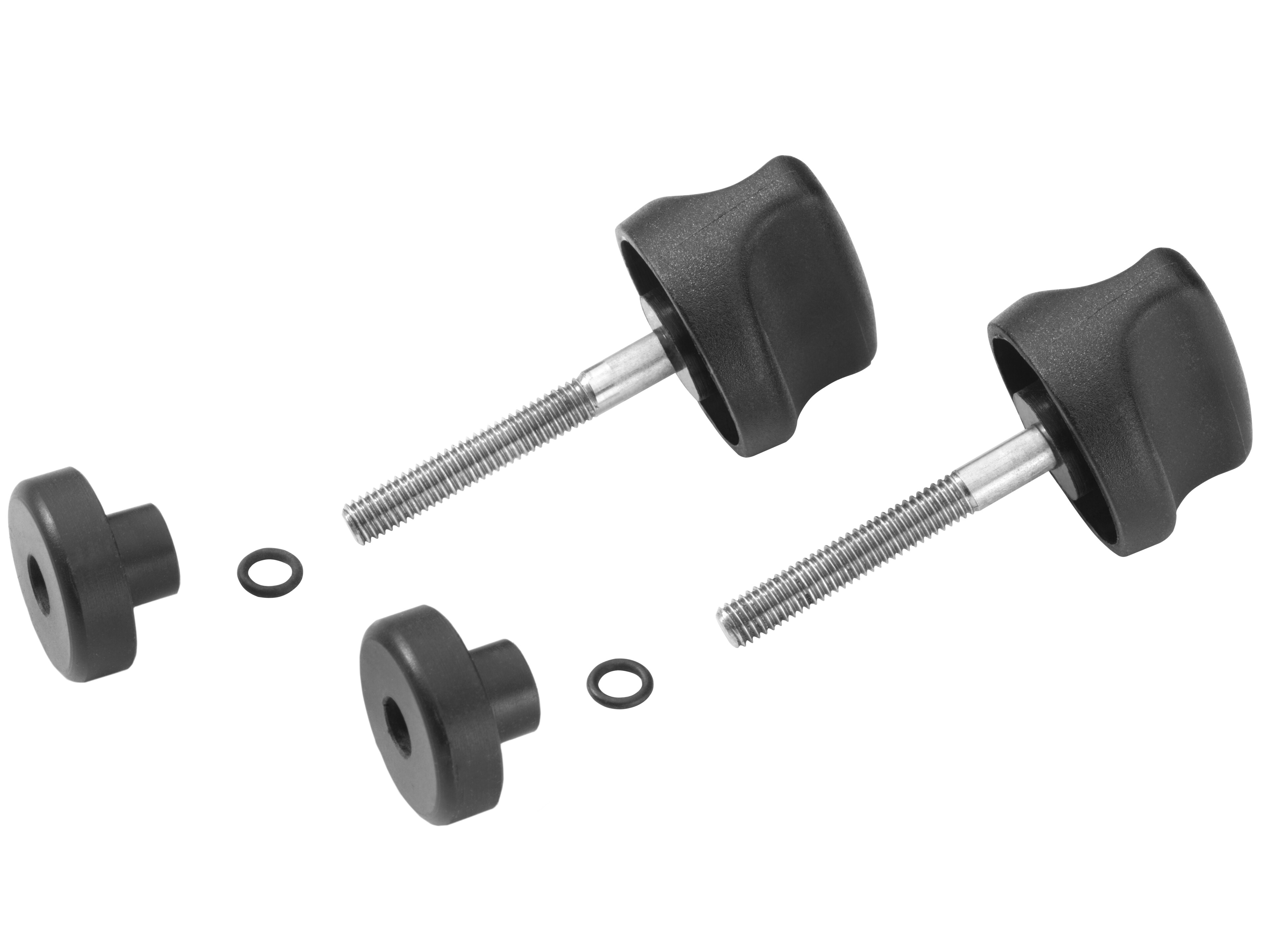 Distansadapter, för cykelhållare New Alustyle - Plast / Metall, svart / silverfärg