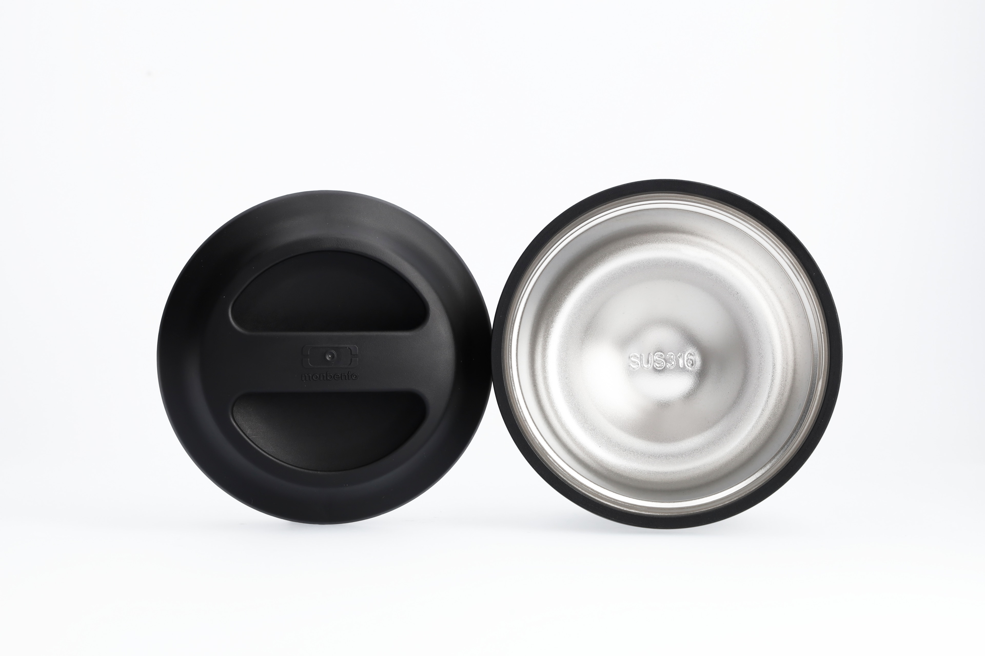 Isotherm-lunchbox - svart-silver, Rostfritt stål / Polypropylen / Silikon, monbento®, 550 ml