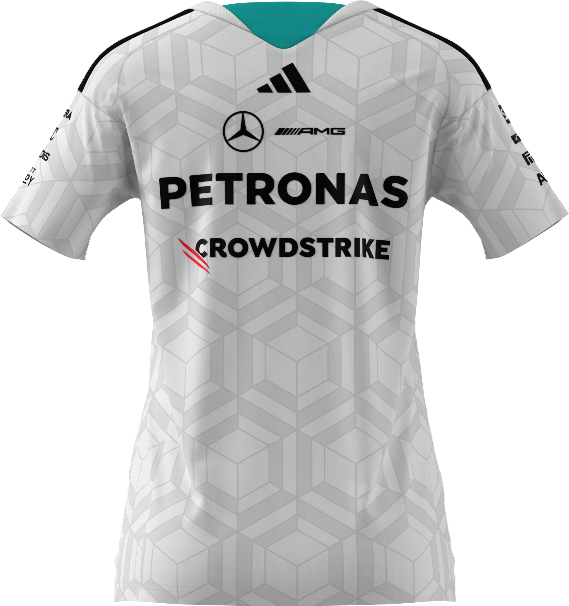 T-shirt dam, Förare, Mercedes-AMG F1 - vit, L