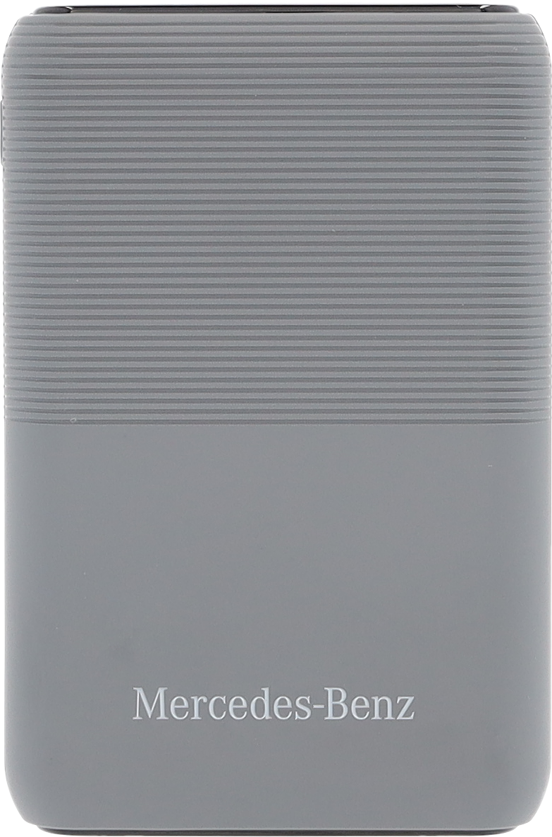 Powerbank, 10 000 mAh - grå, Plast