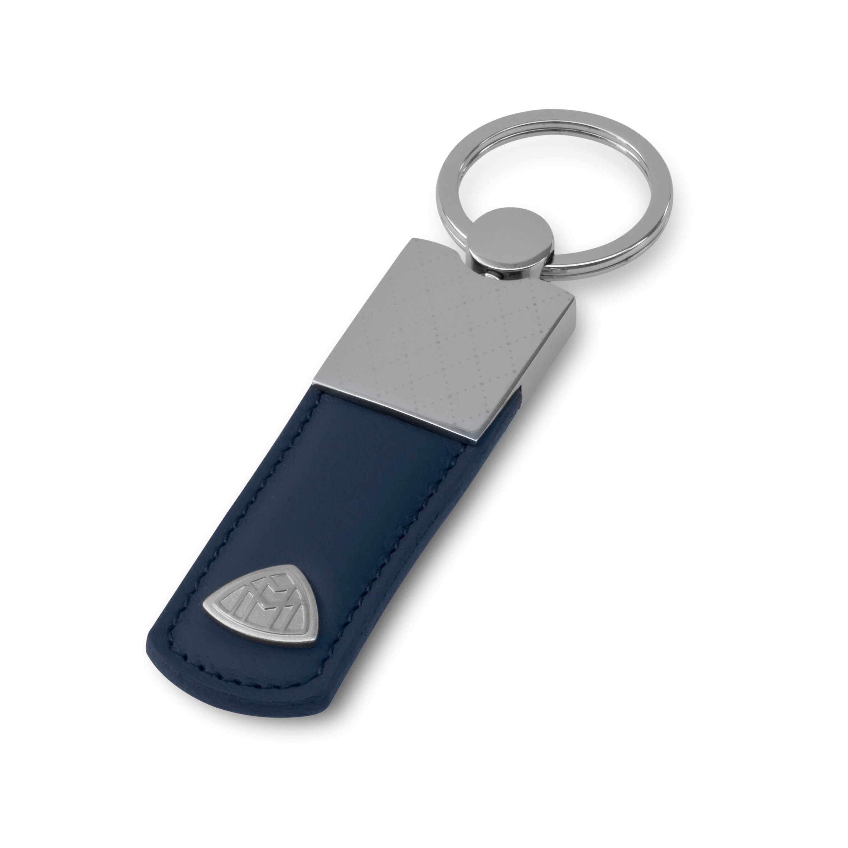 Nyckelringar, Mercedes-Maybach, blå - blå / silverfärg, Läder / Rostfritt stål
