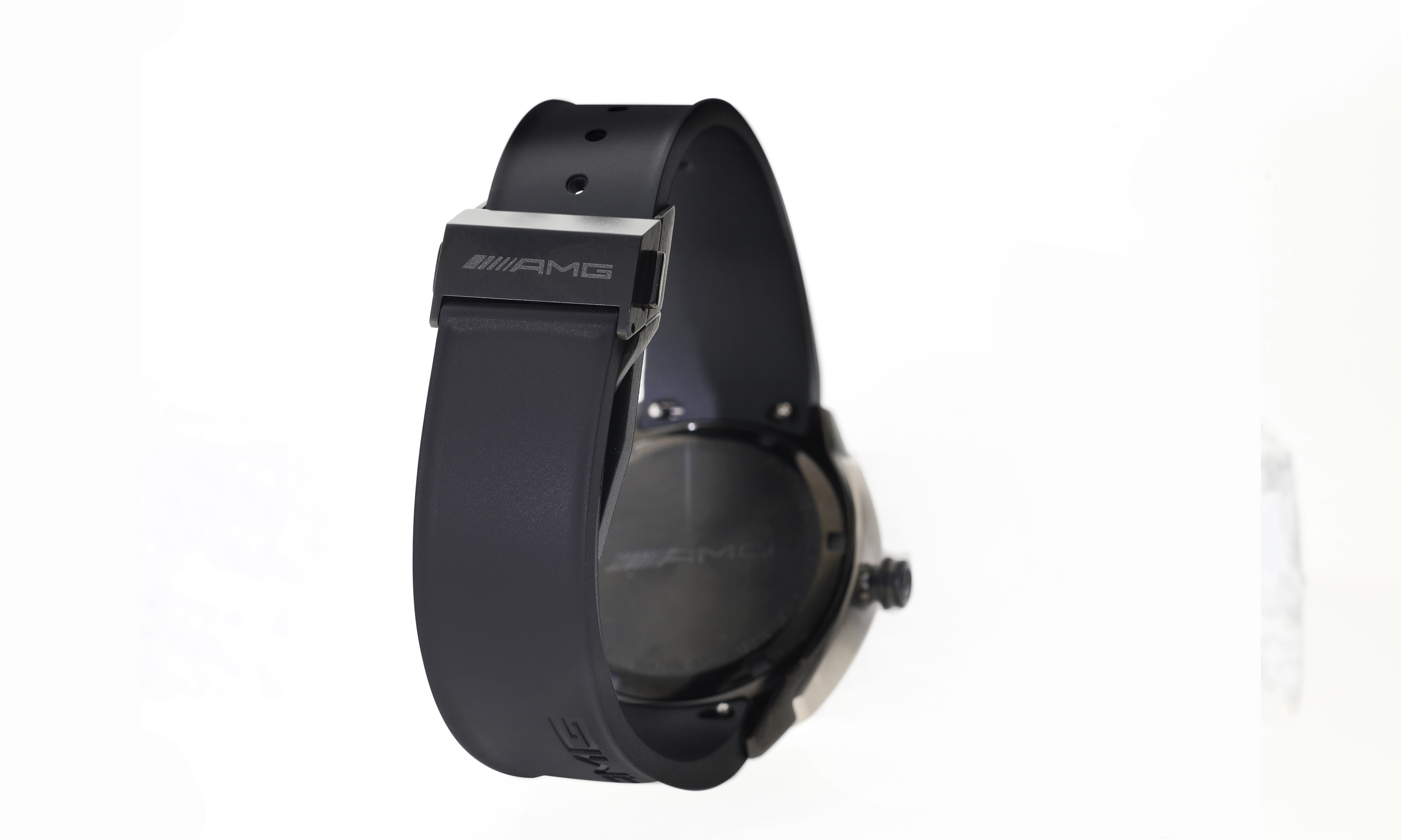 Armbandsur, Unisex, AMG, Essentials - svart / antracit / röd, Rostfritt stål / Titan / Kautschuk