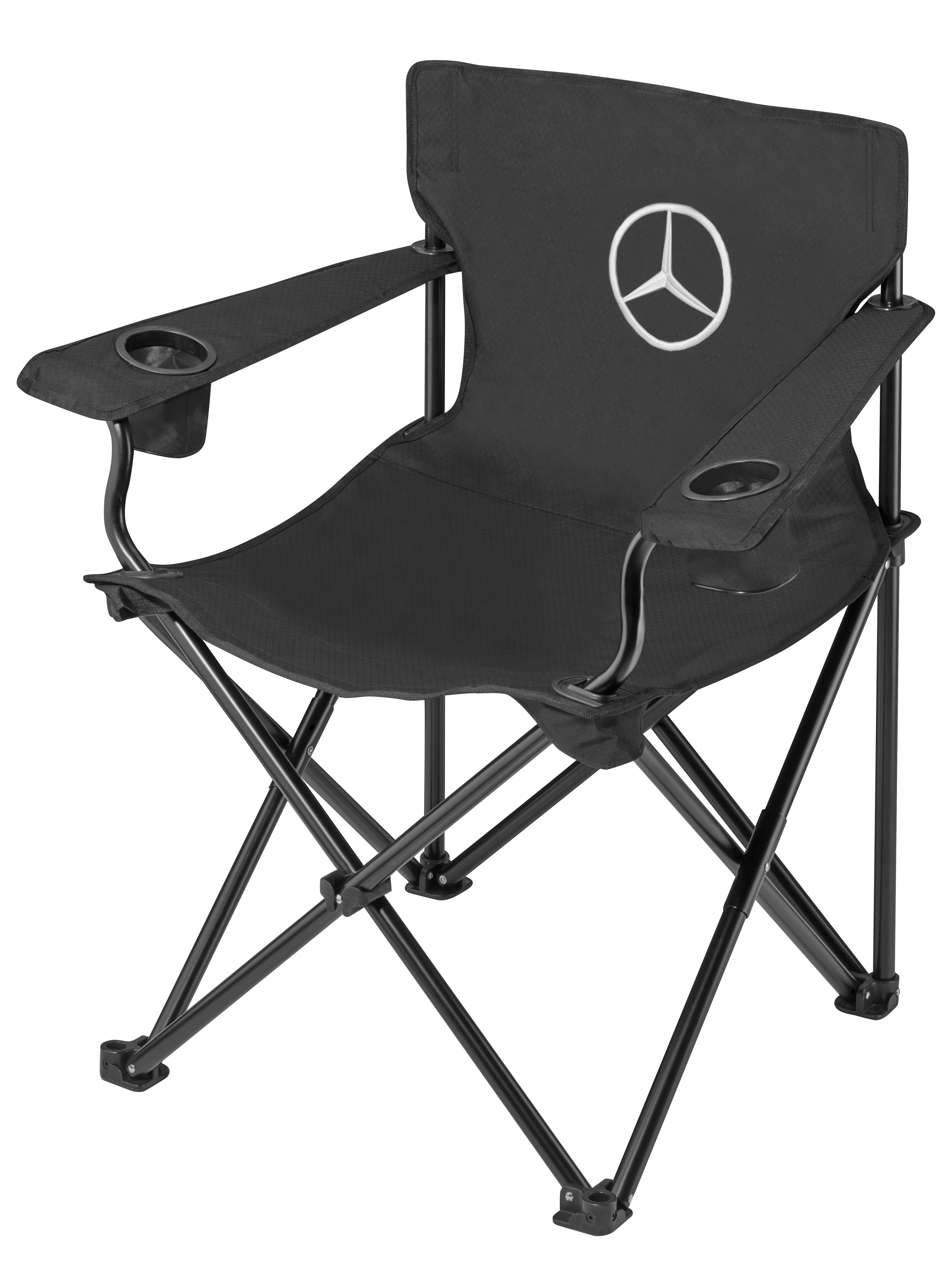 Hopfällbar stol - svart, Stål / Polyester, BRUNNER