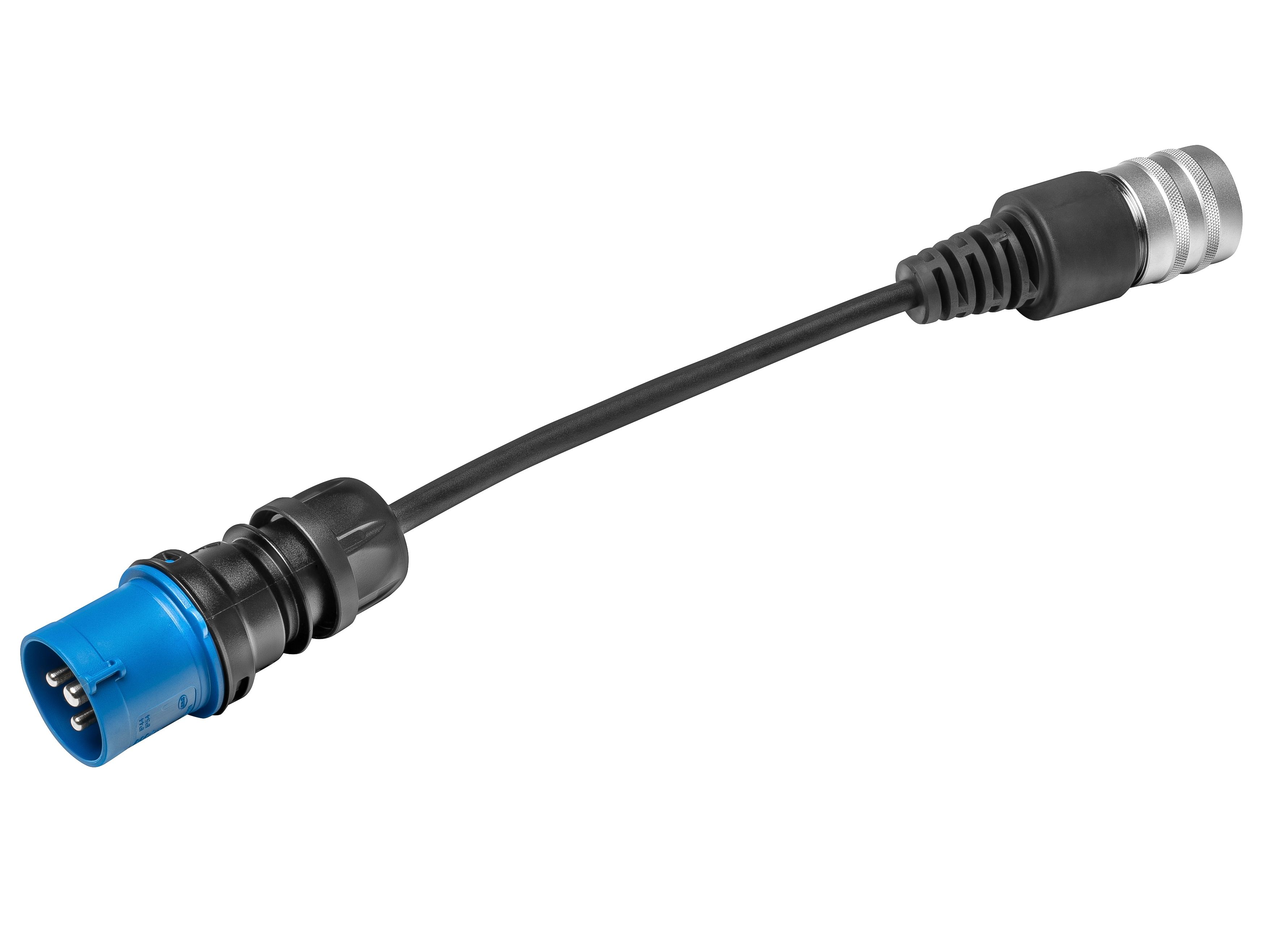 Flexibelt laddningssystem, Adapter, CEE 16/1-fas - svart
