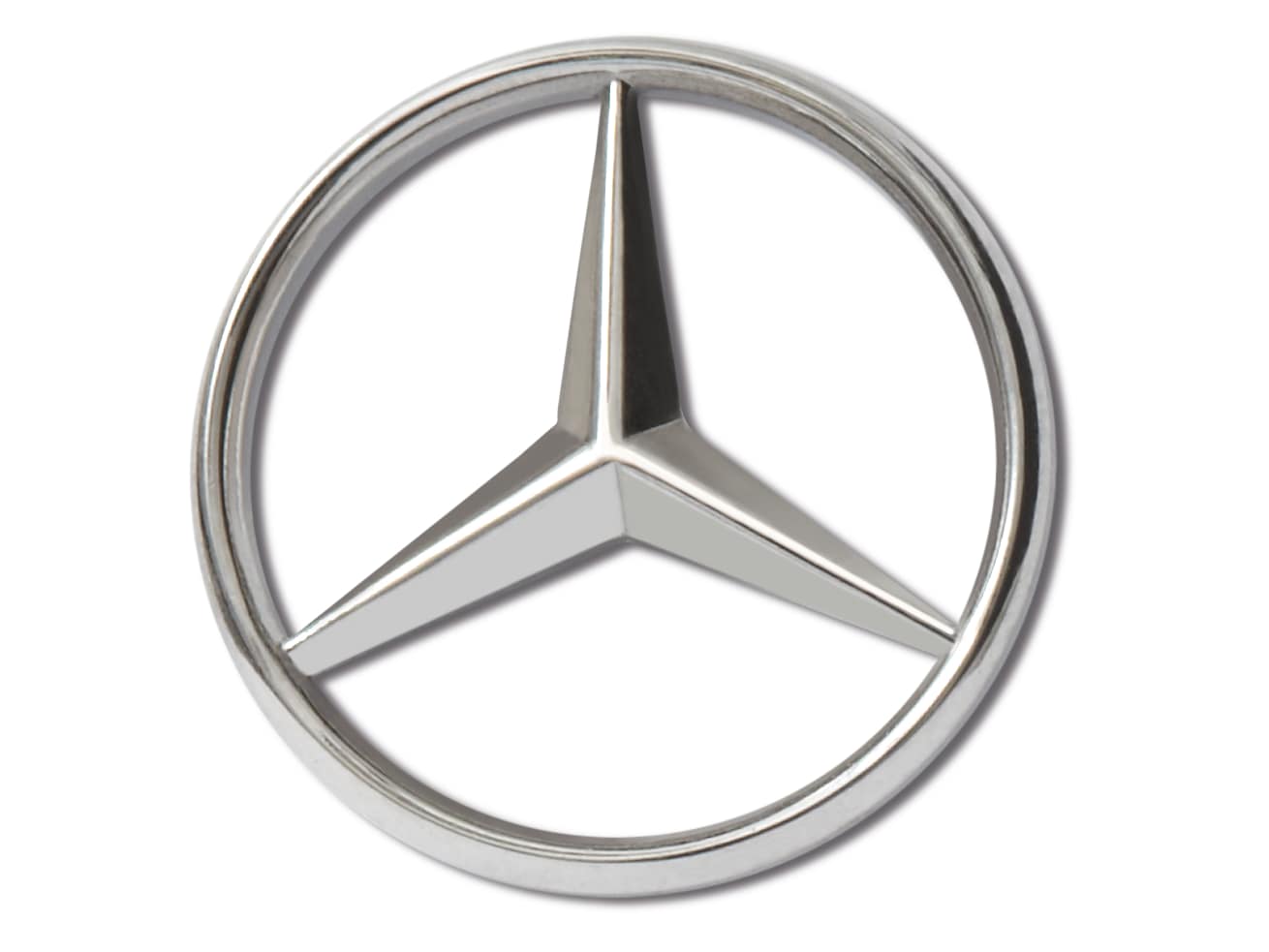PIN, Mercedes-stjärna - silverfärg, Rostfritt stål, polerad