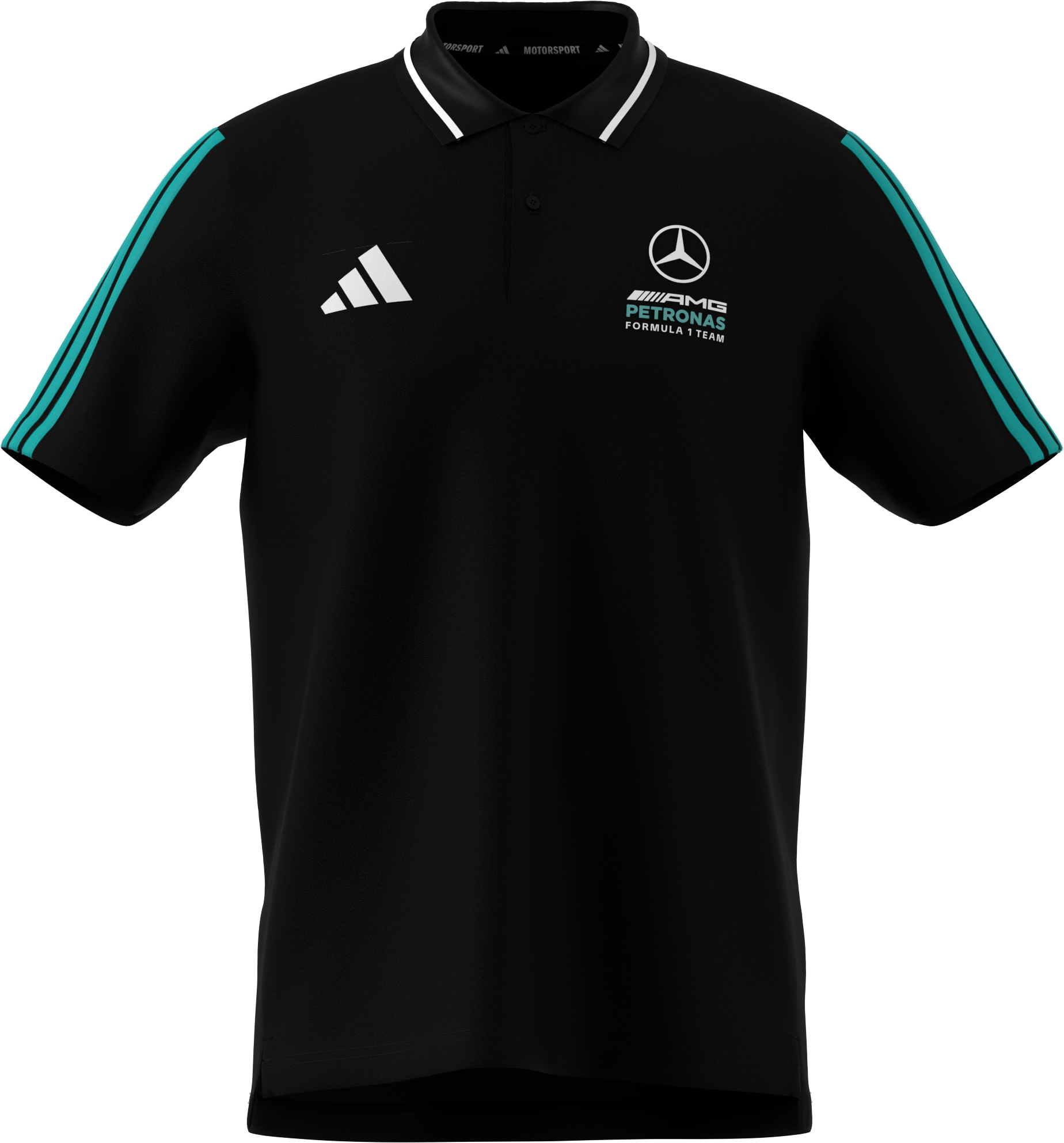 Pikétröja, herr, Mercedes-AMG F1 - svart, XXL
