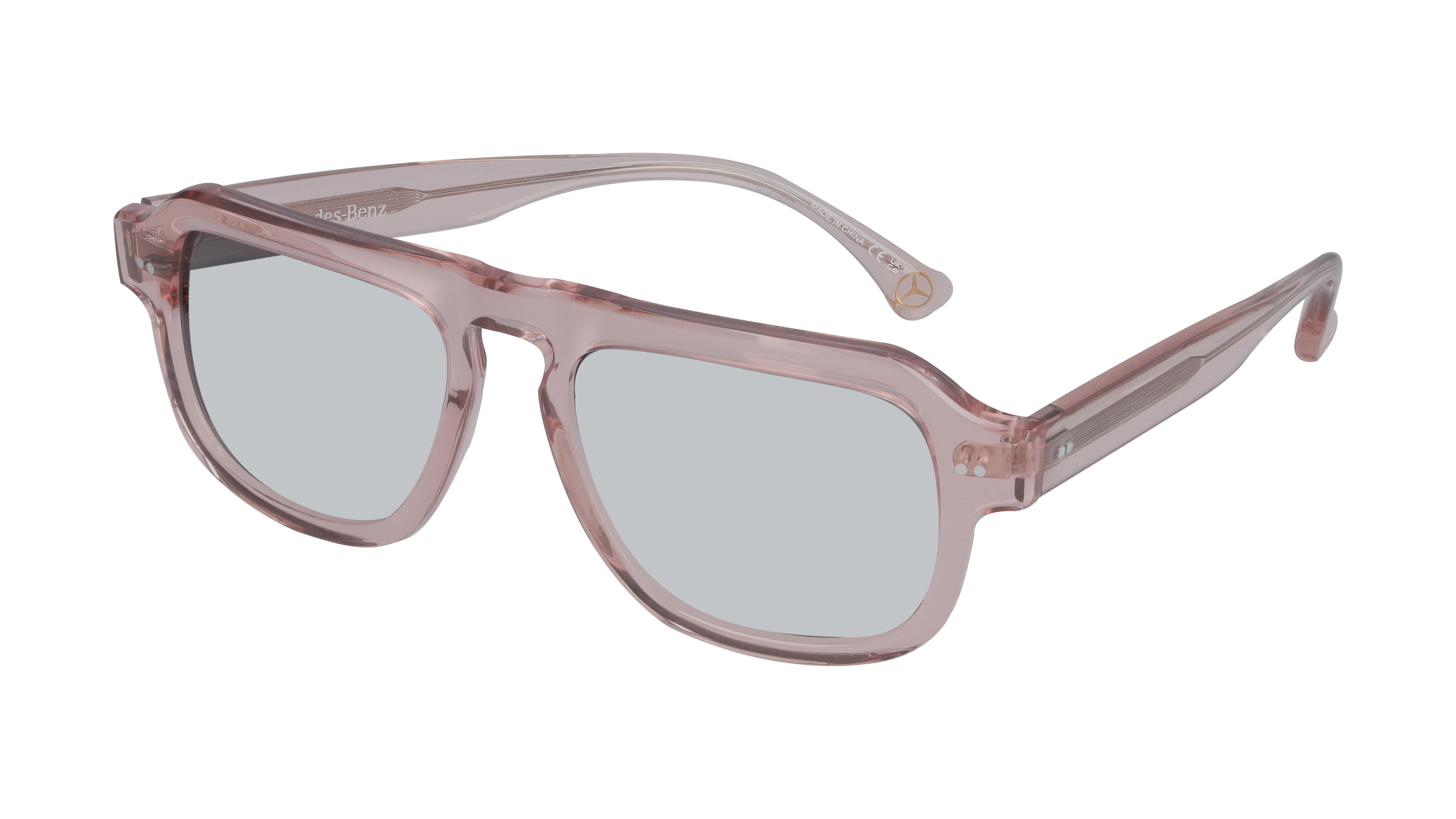 Solglasögon, Unisex - roséguld / bronsfärg, Acetat, transparent