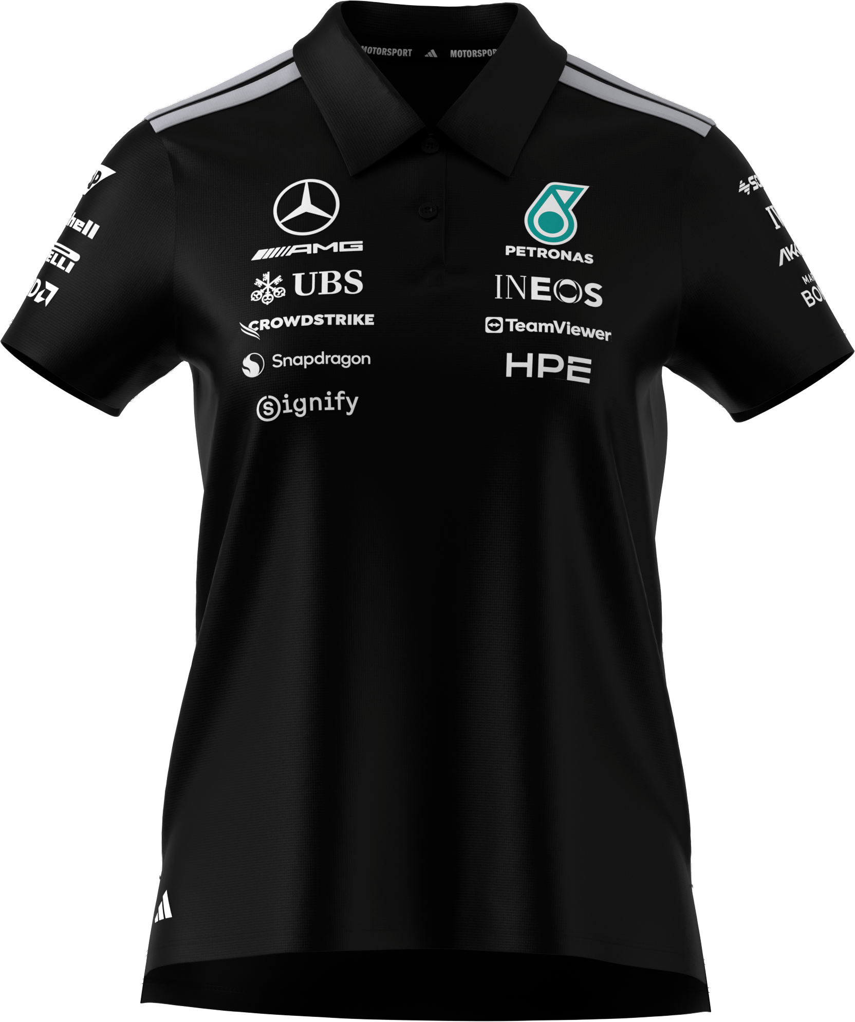 Pikétröja dam, Team, Mercedes-AMG F1 - svart, XS