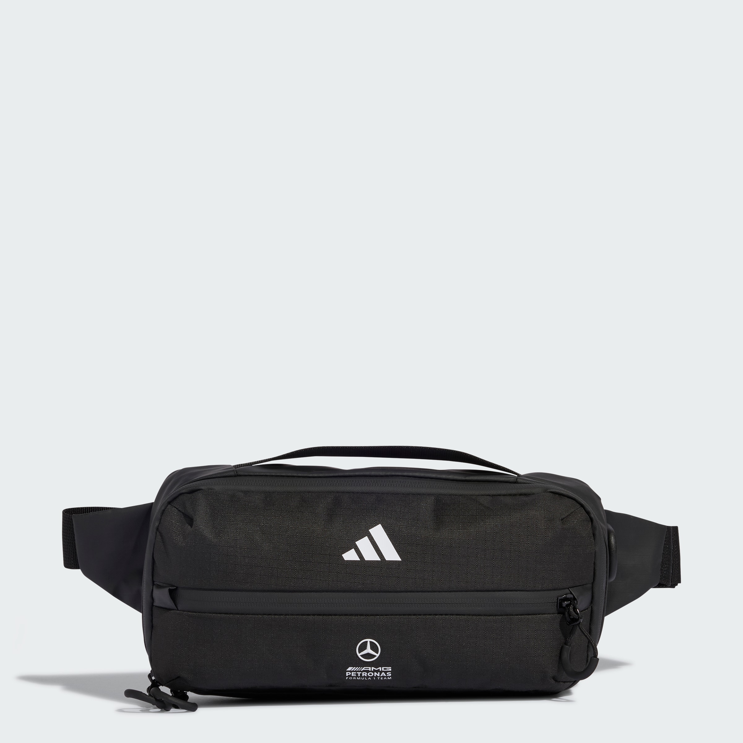 Magväska, Mercedes-AMG F1 - svart, Polyester (återvunnen), adidas