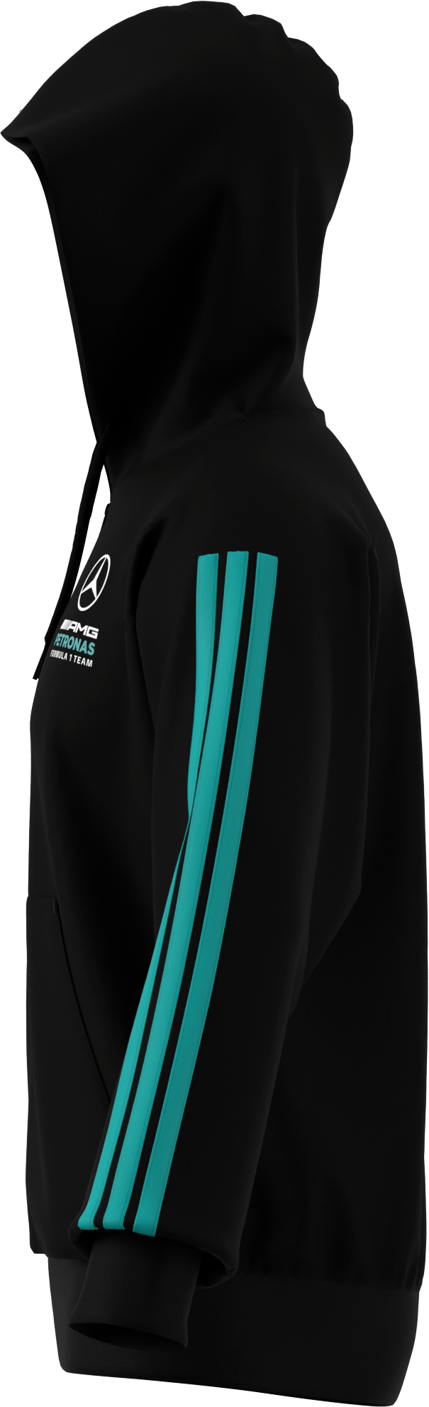 Sweatjacka, herrar, Mercedes-AMG F1 - svart, XXL