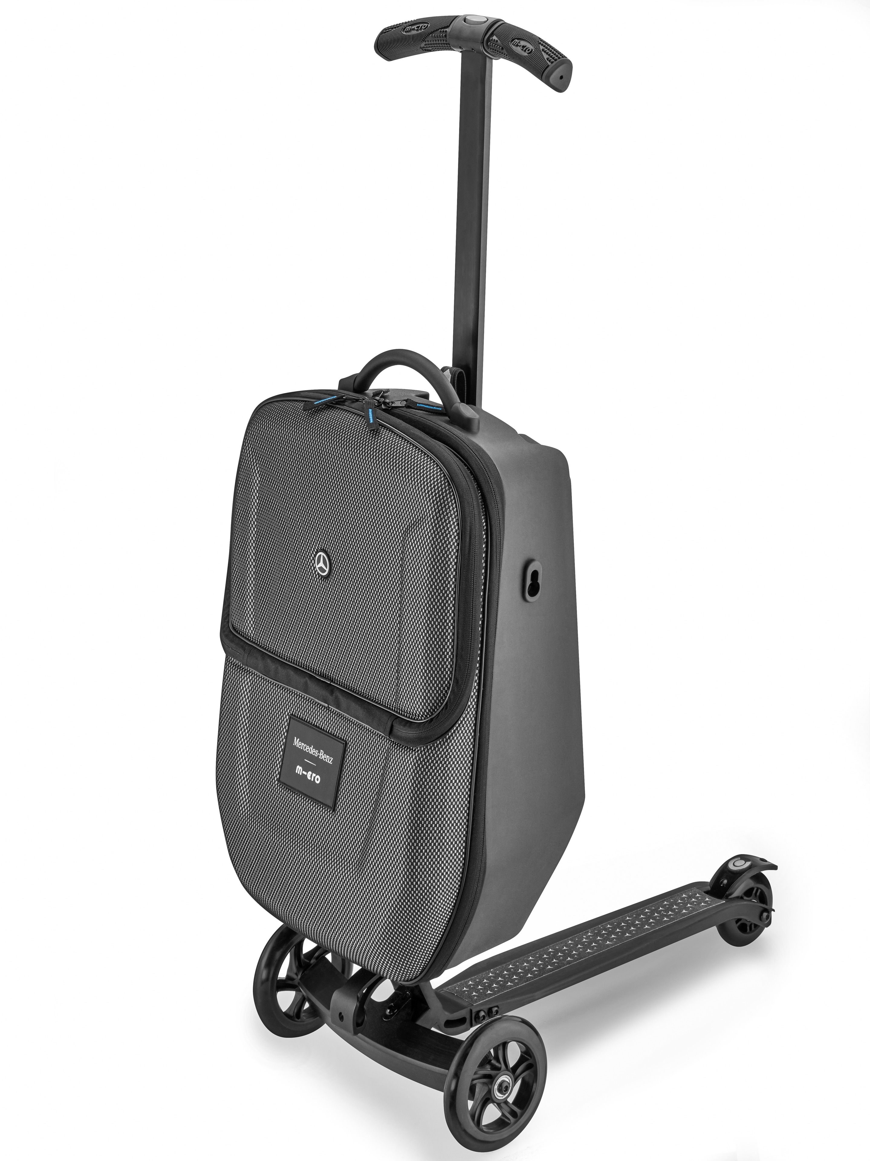 Sparkcykel resväska, Micro Luggage 4.0 - svart, Aluminium / Nylon, Micro Mobility