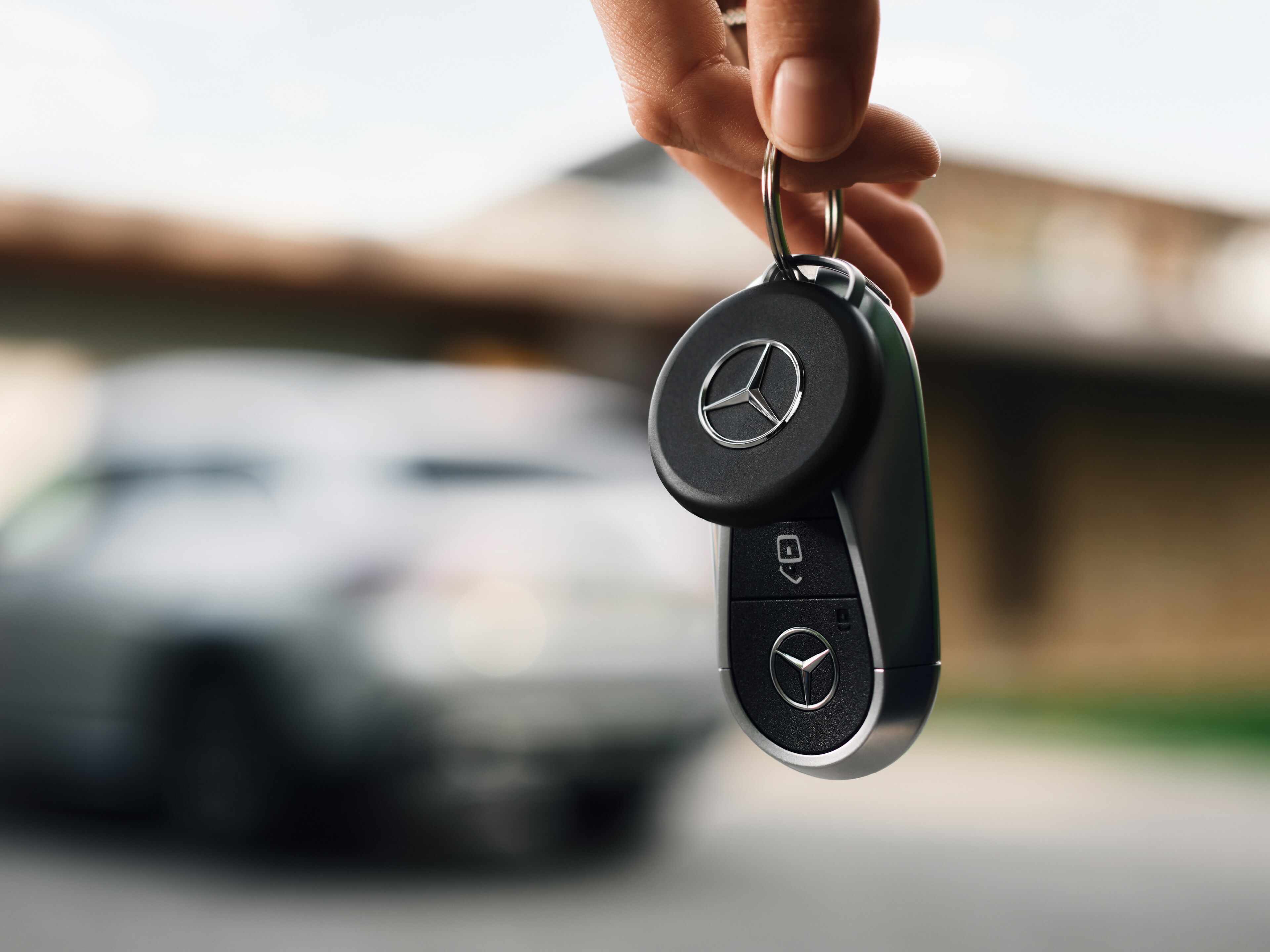 Mercedes-Benz, Chipolo loop tracking tag - svart / silverfärg, Plast, galvaniserad