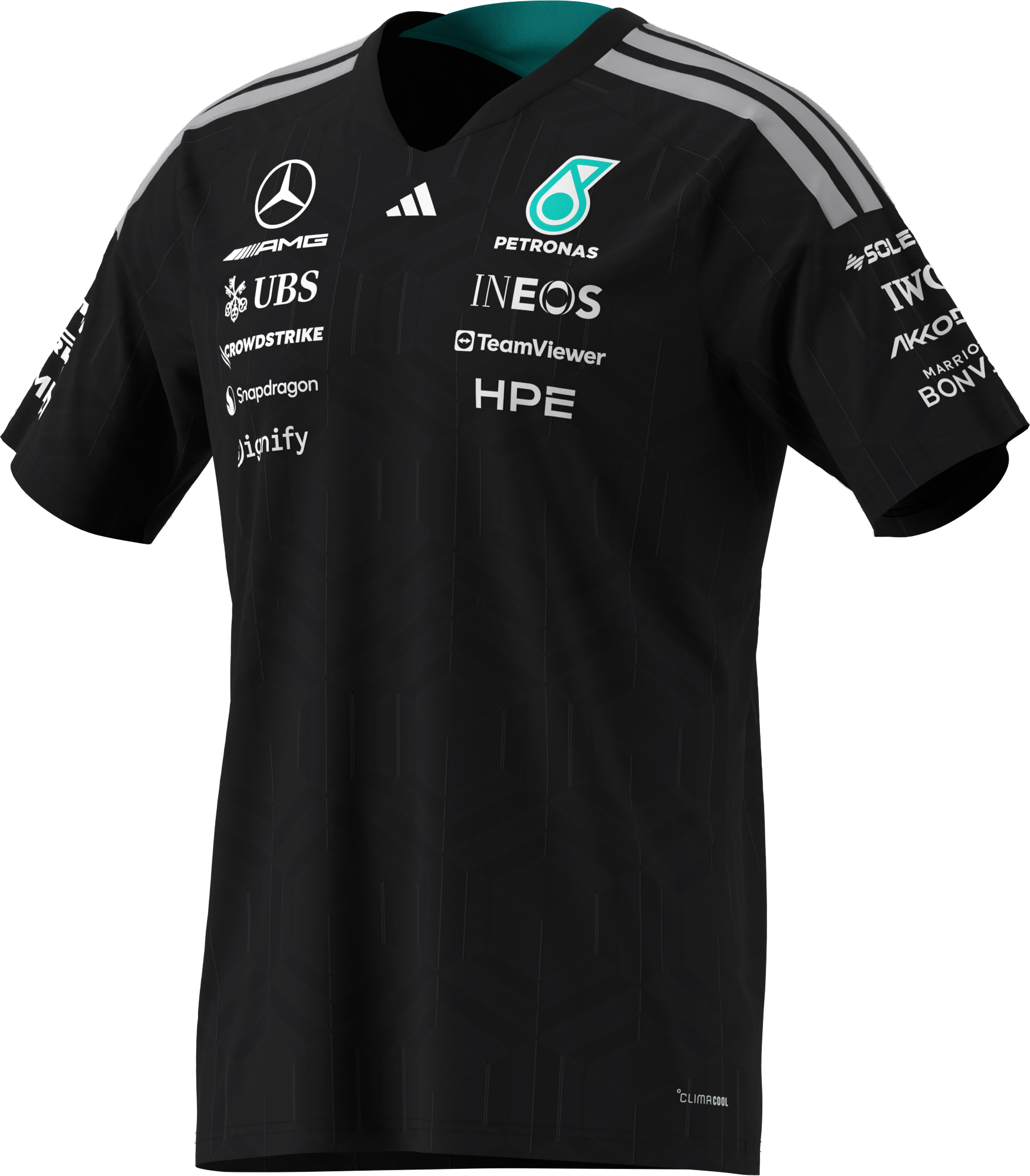 T-shirt herrar, Förare, Mercedes-AMG F1 - svart, S