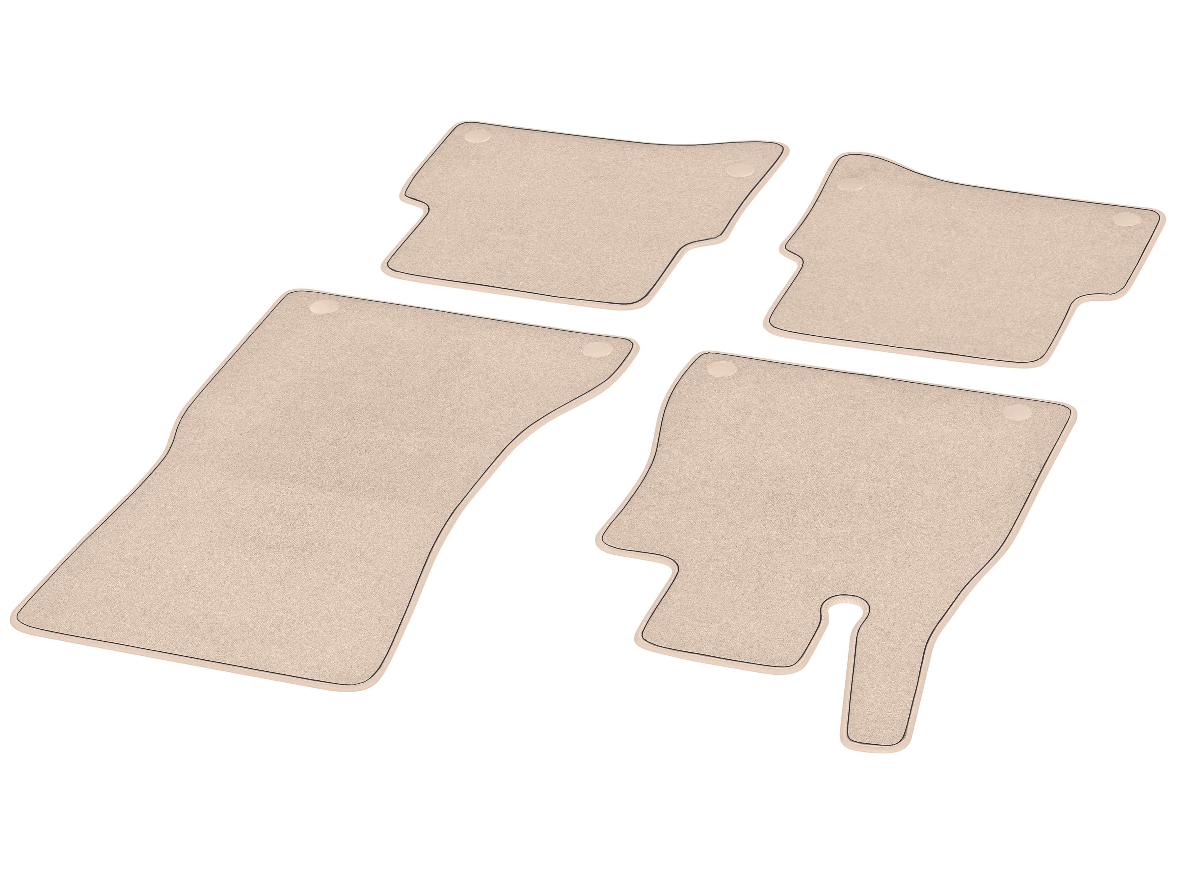 Bilmattor Set, 4-delat, Exklusivpaket P34 - Högerstyrda bilar, macchiatobeige / magmagrå