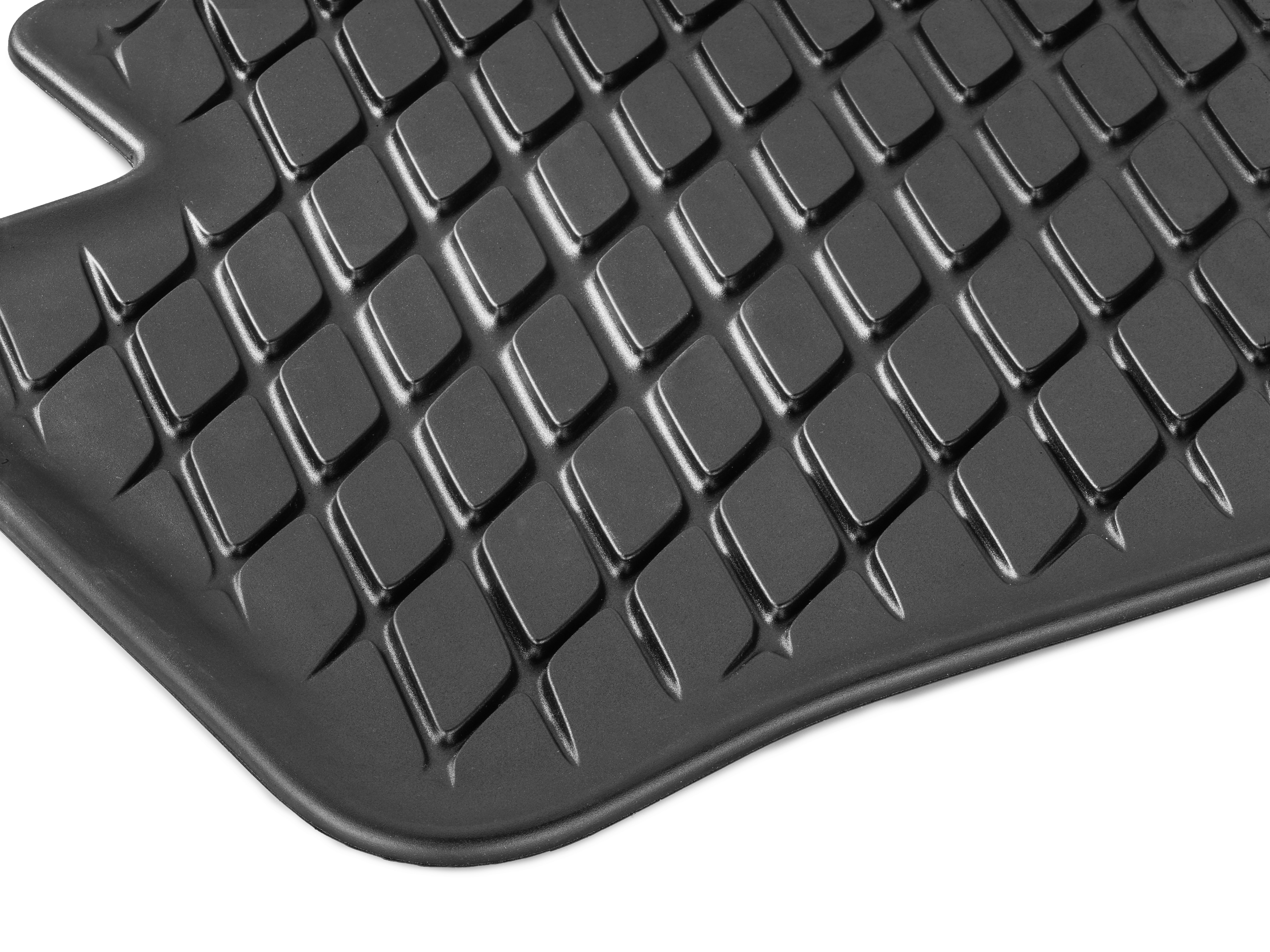 Allvädersmattor Dynamic Squares, Baksäte, 2-delad - Vänsterstyrda/högerstyrda bilar, svart