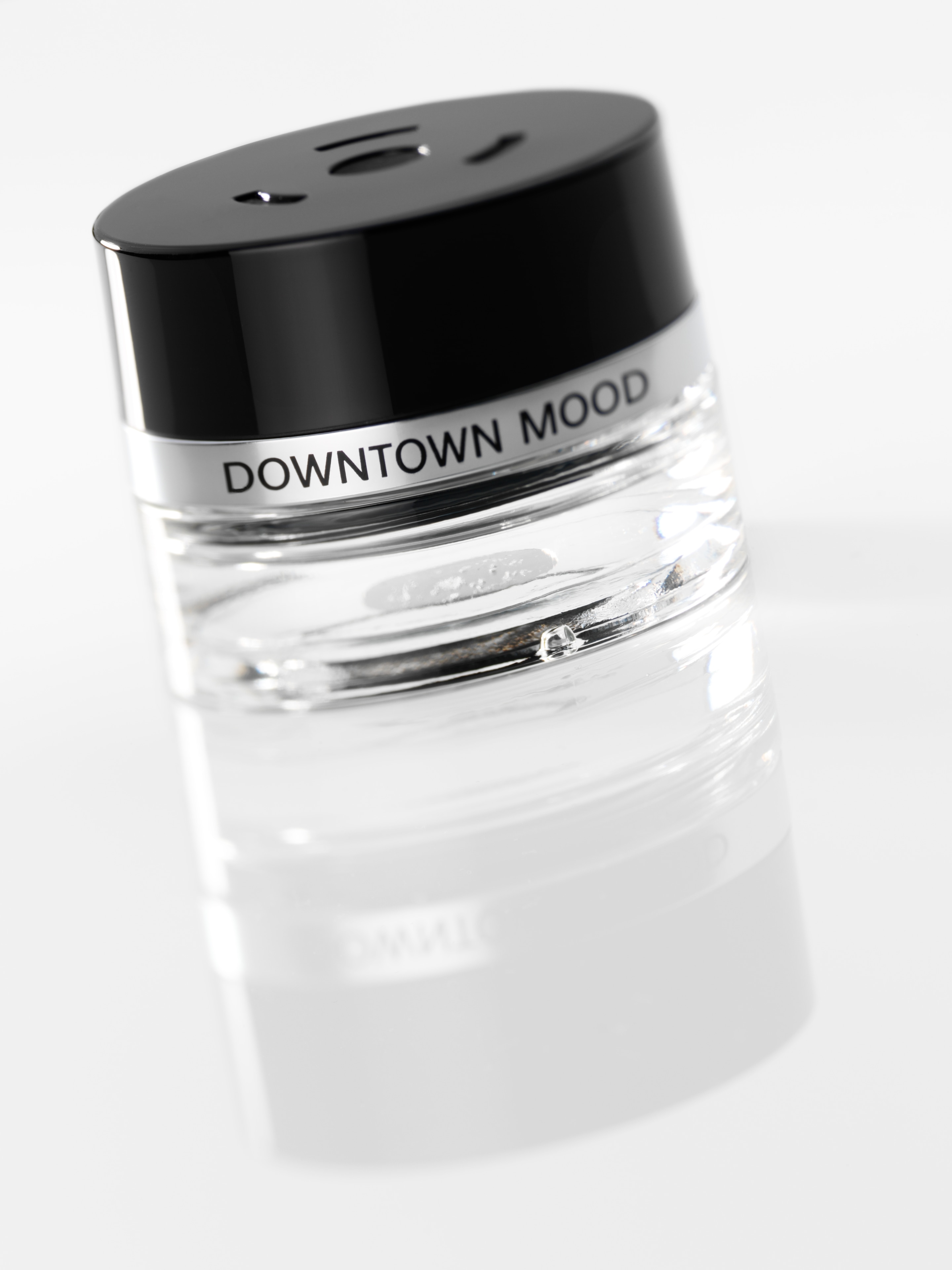 Parfymflaska, DOWNTOWN MOOD - transparent / svart, Glas, 15 ml
