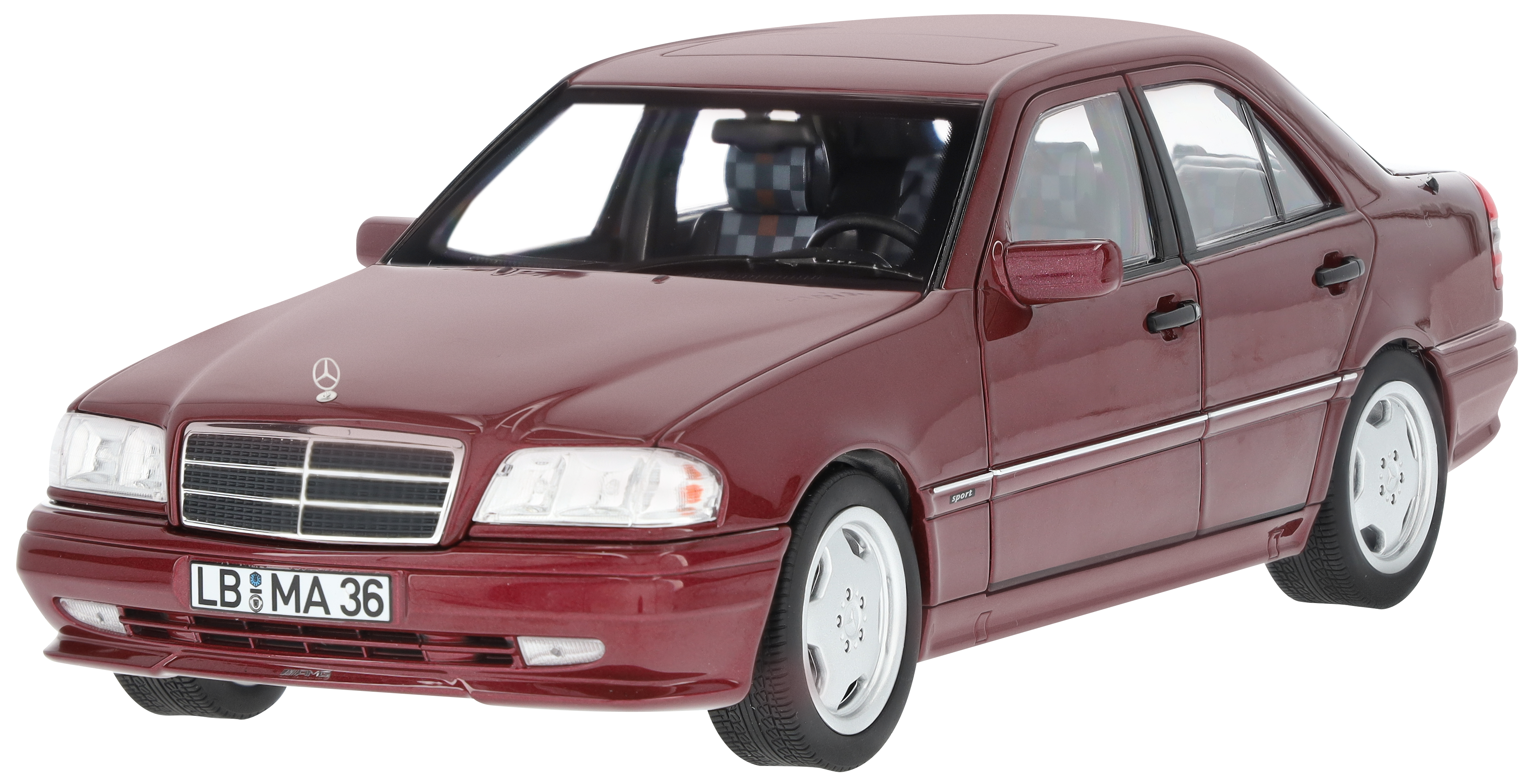 C 36 AMG Sedan W 202 (1993–1997) - almandinröd, Norev, 1:18