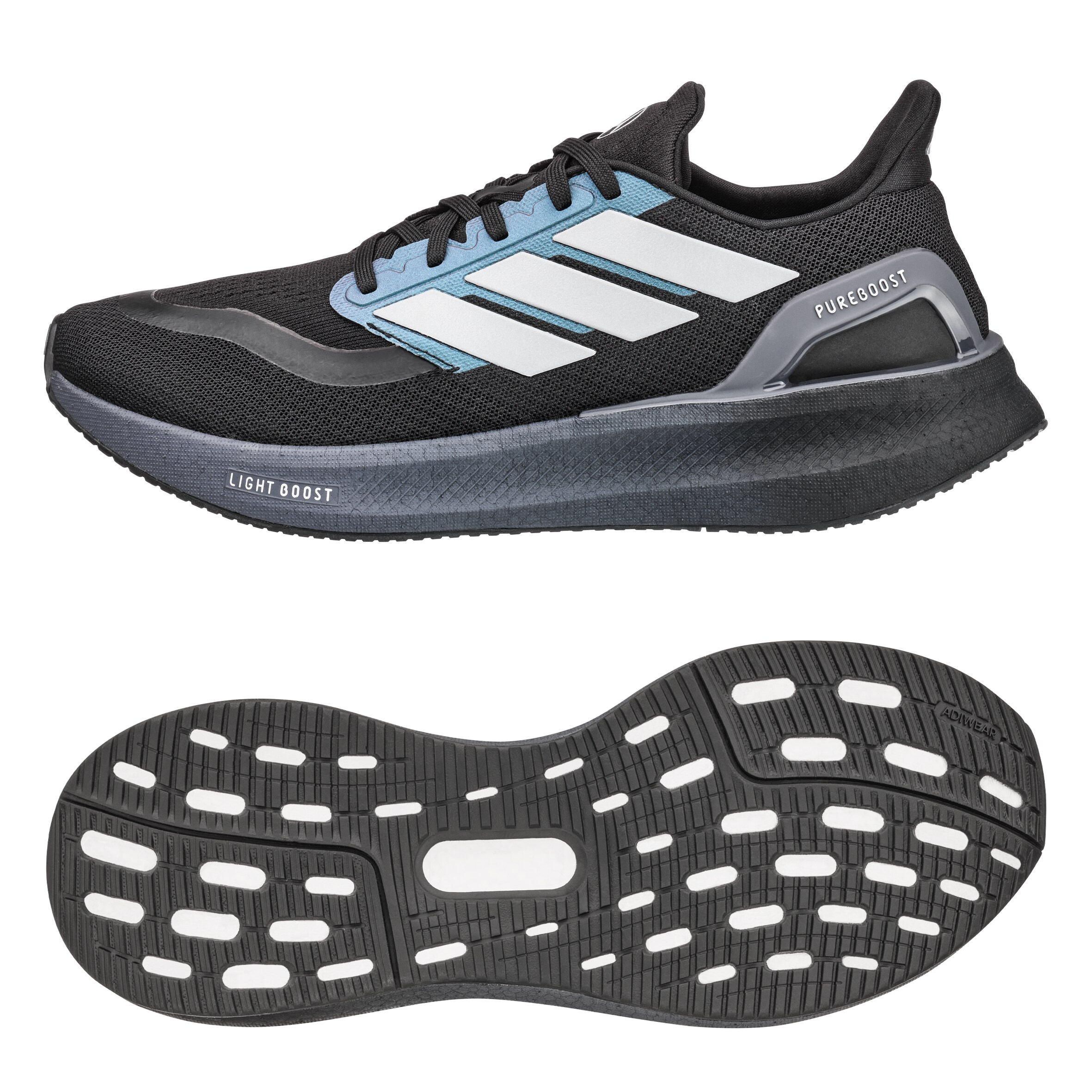 Löparskor, Pureboost 5 - svart / mörkgrå, 6,5, adidas