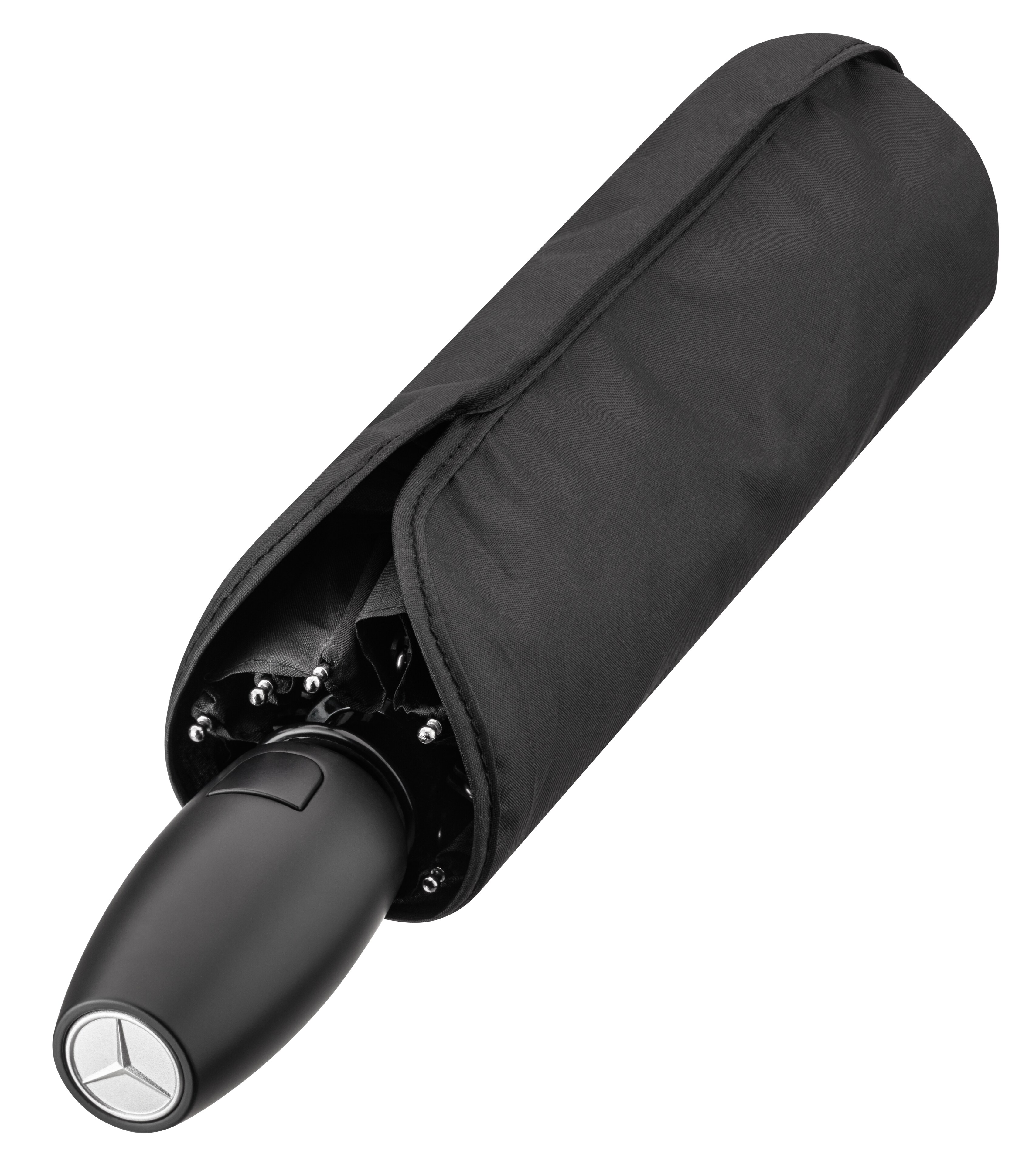 Väskparaply - svart, Stål / Plast / Polyester (återvunnen)
