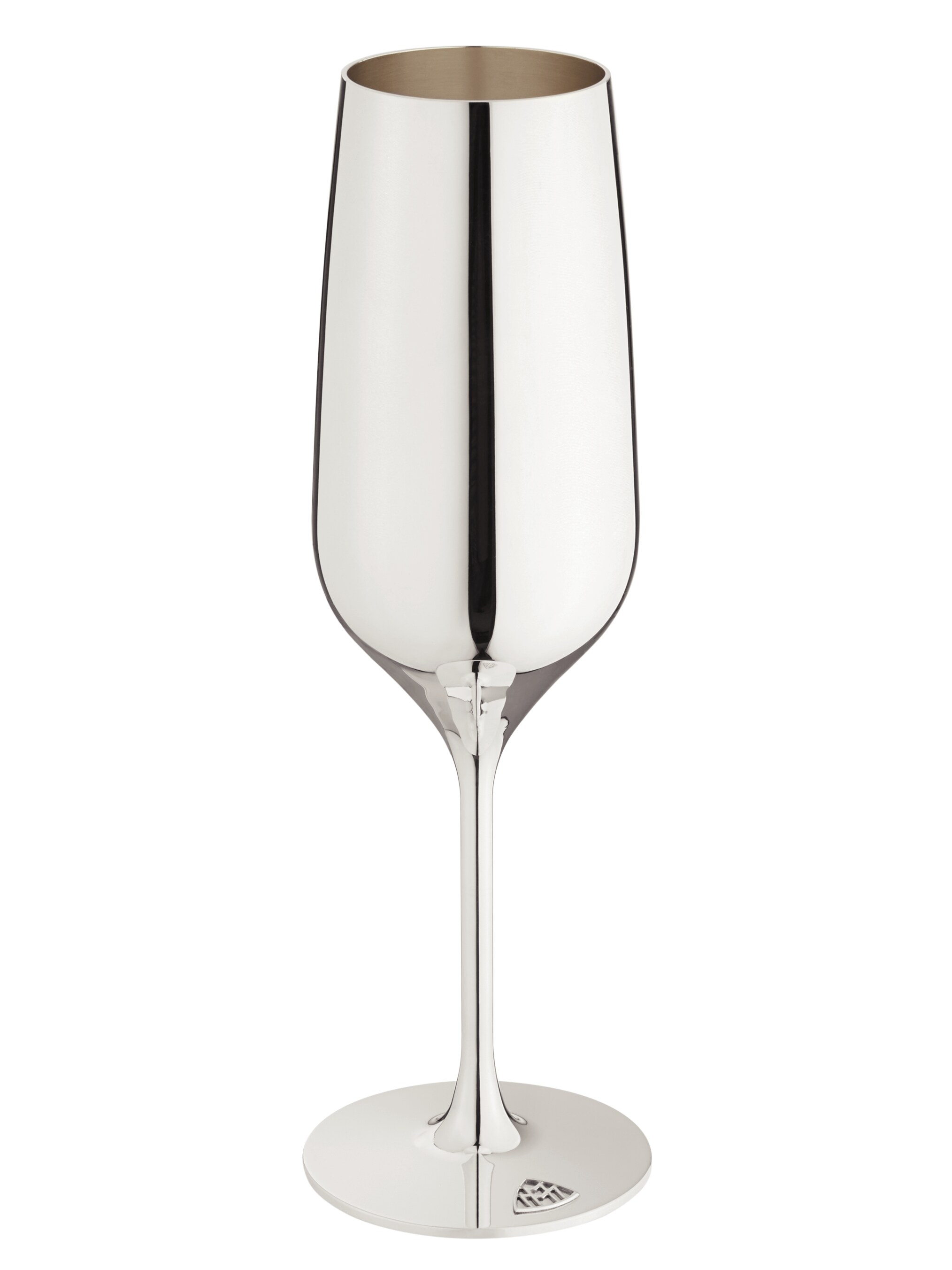 Champagneglas, Försilvrat utförande - sterlingsilver, Mässing / Silver