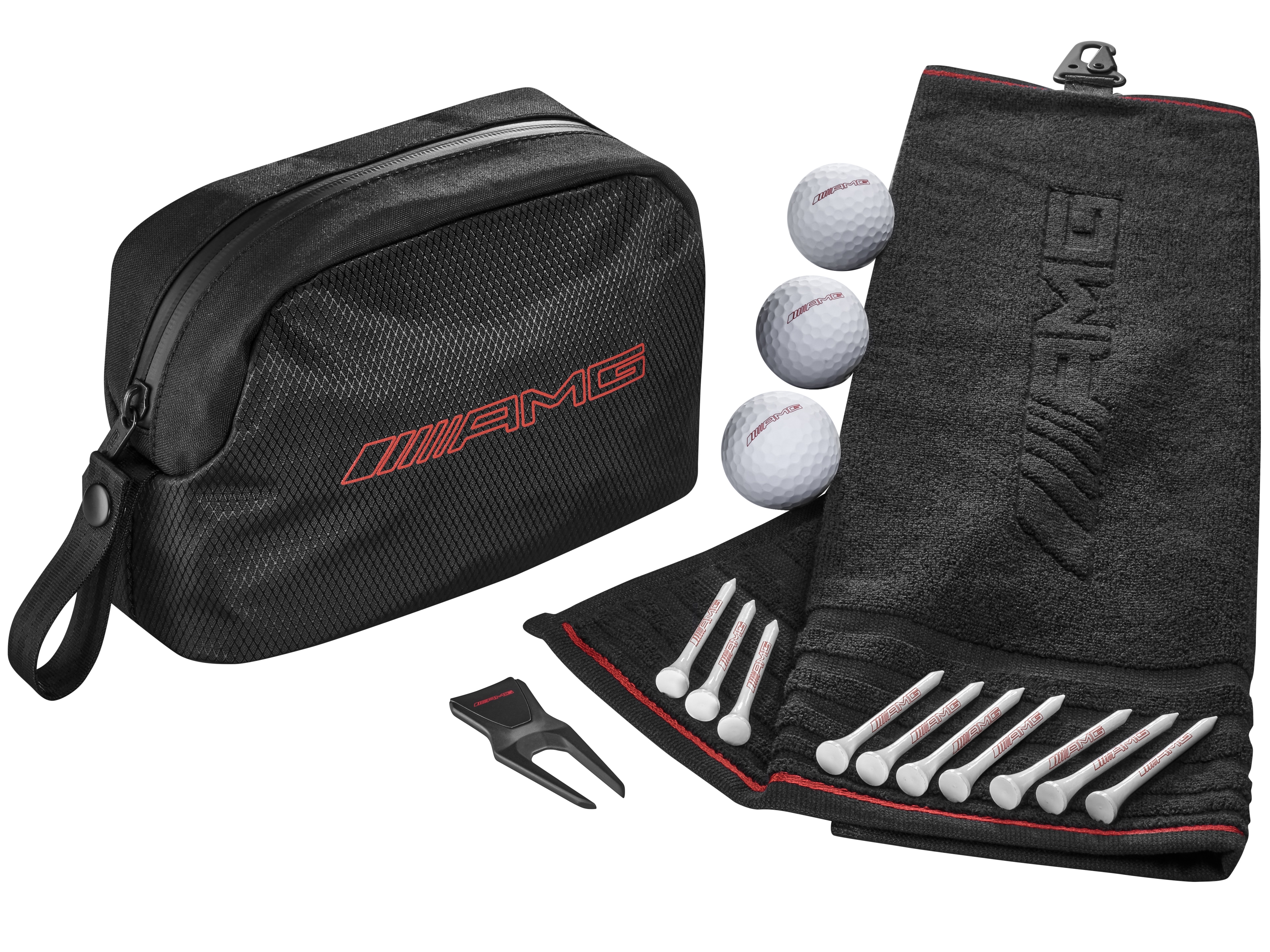 AMG golfpresentset - svart, Polyamid