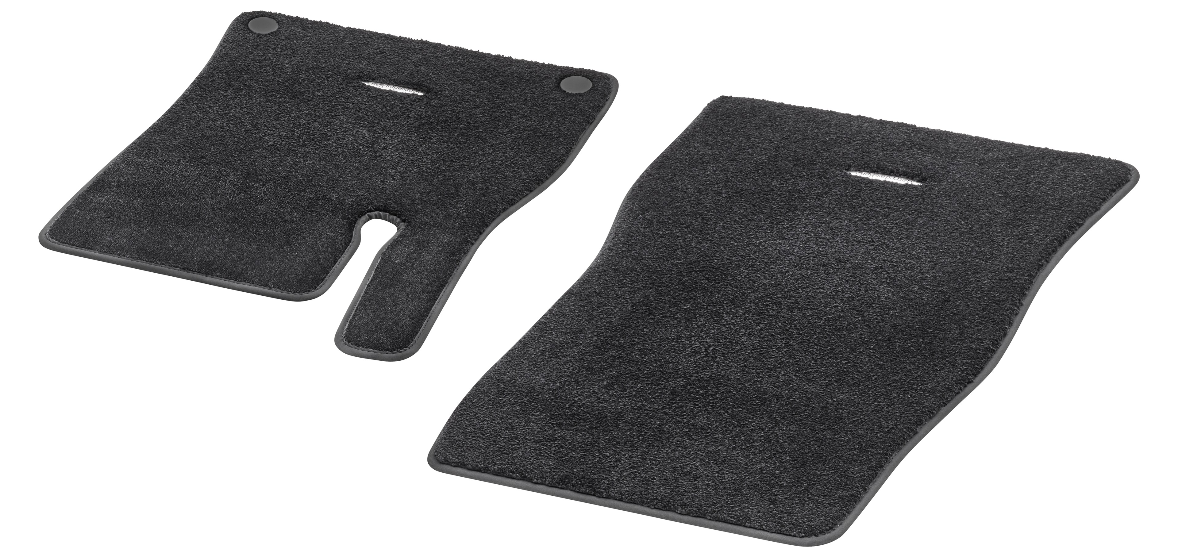 Bilmattor EXCLUSIV, Set, 2-delad - Högerstyrda bilar, svart, Infattning svart