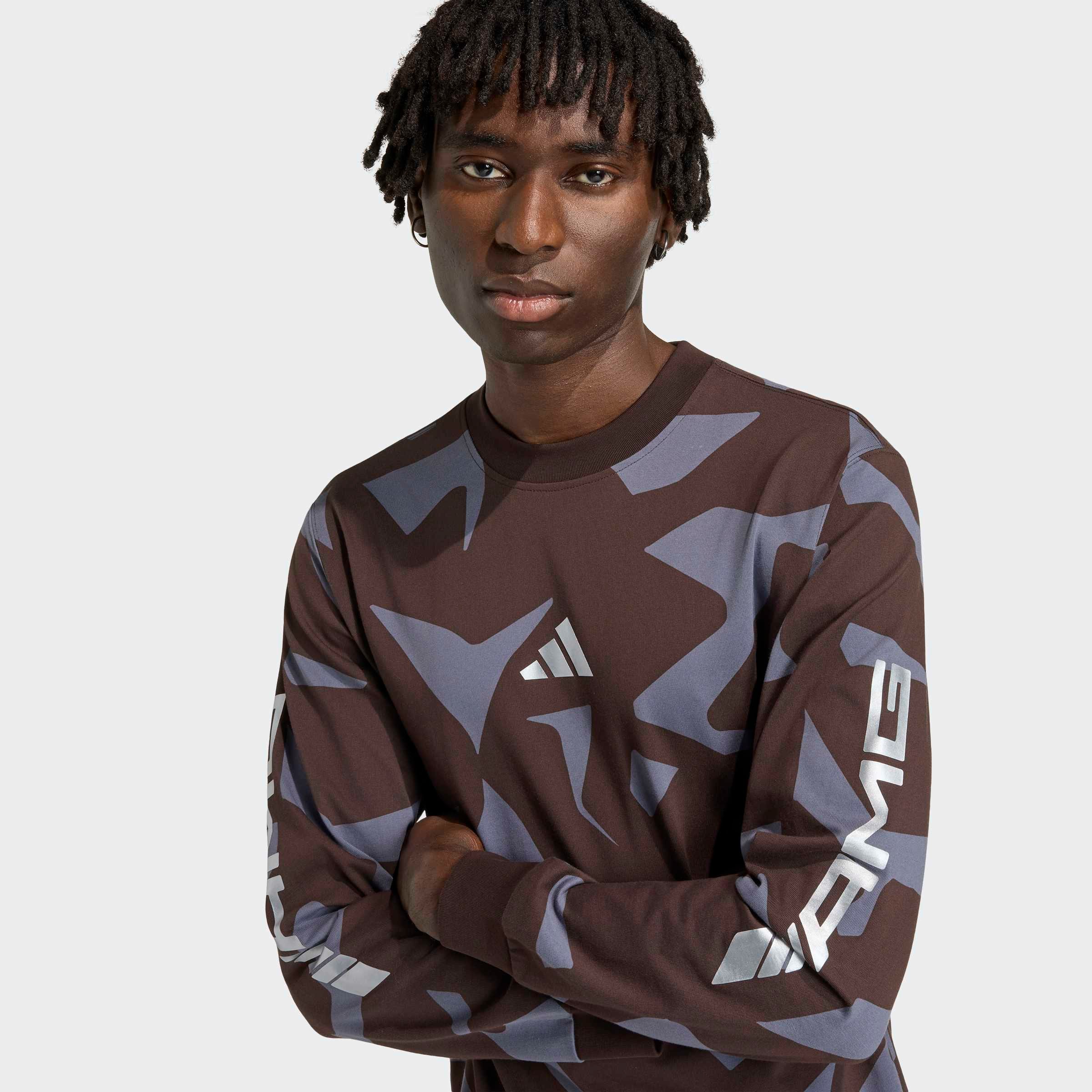 AMG longsleeve, Unisex - mörkbrun, XXL