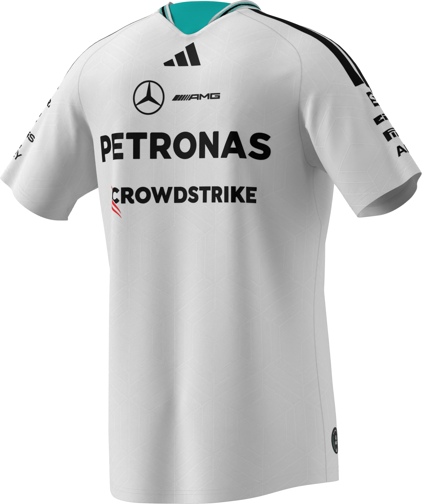 T-shirt herrar, Fahrer Authentic, Mercedes-AMG F1 - vit, L