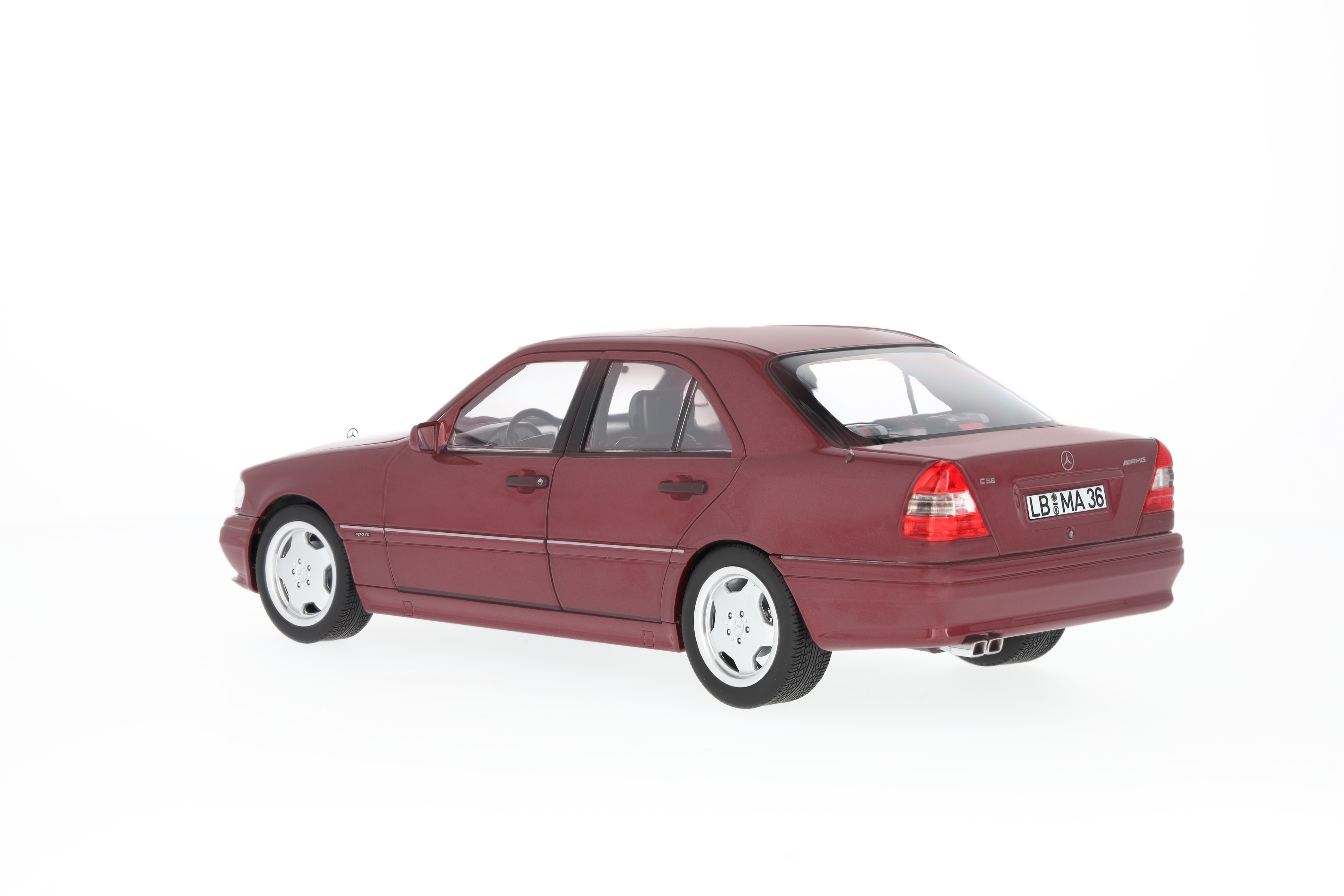 C 36 AMG Sedan W 202 (1993–1997) - almandinröd, Norev, 1:18