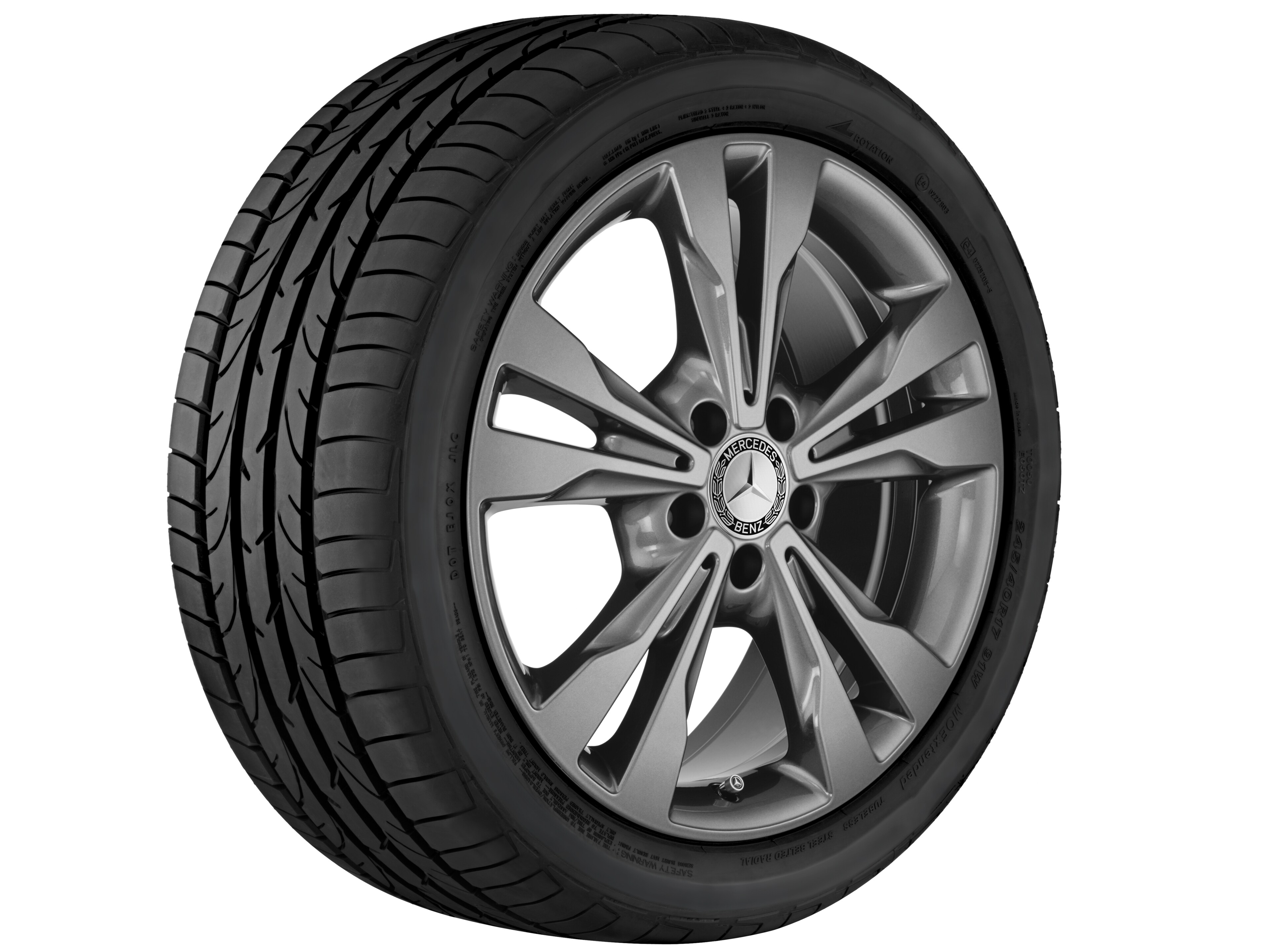 Fälg i 5-dubbelekerdesign, 45,7 cm (18 tum) - 7,5 J x 18 ET 52, tremolitmetallic, lackerad