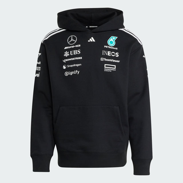 Huvtröja unisex, Team, Mercedes-AMG F1 - svart, XL