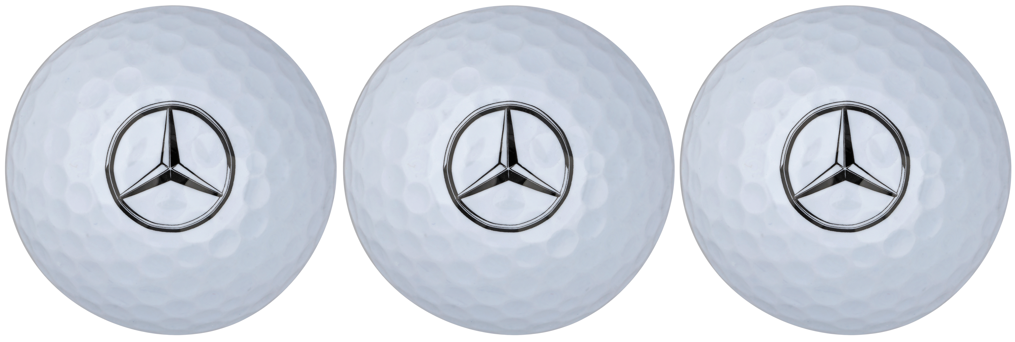 Golfbollar, 3-pack - vit, Surlyn / Gummi